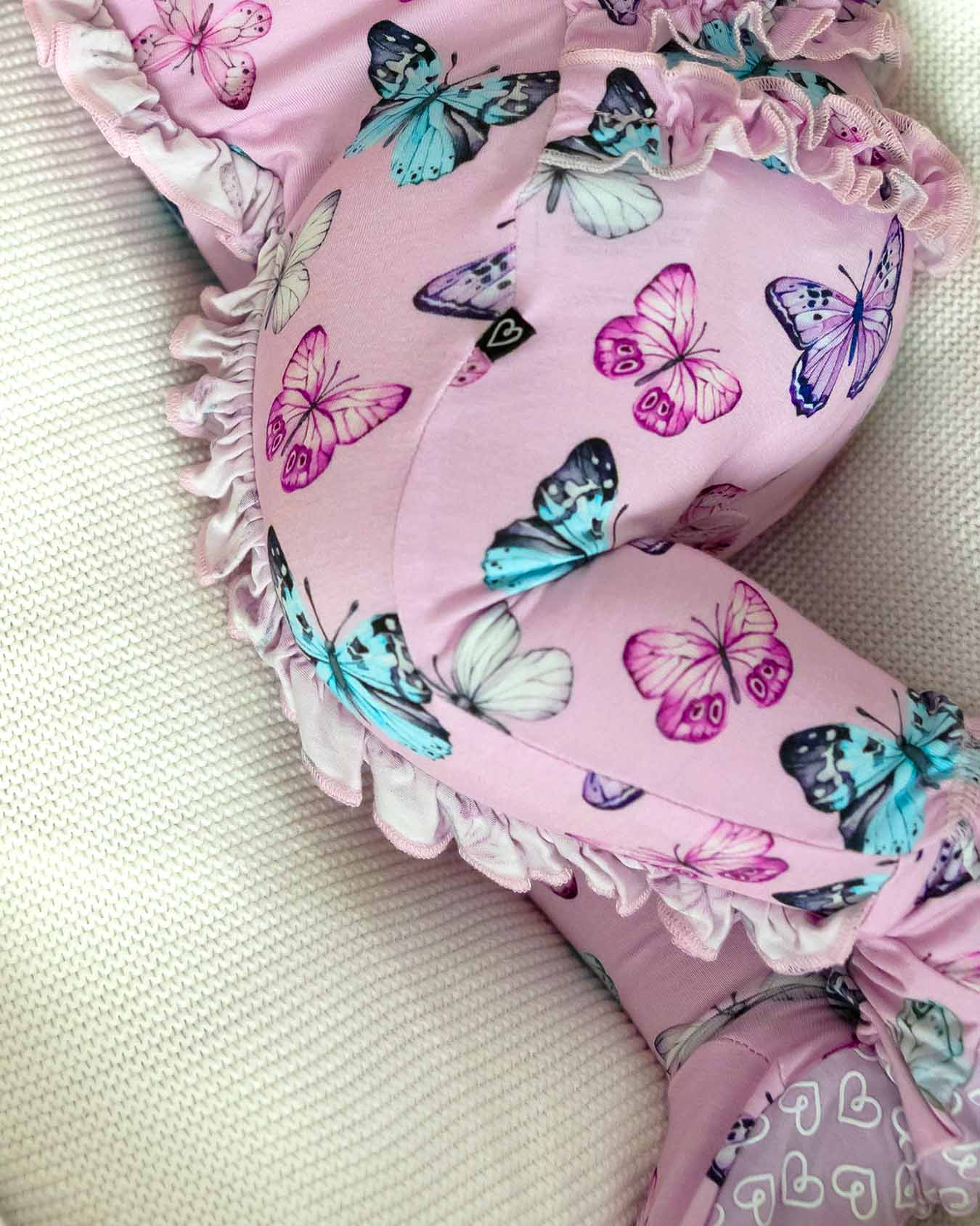 Julia Ruffled Zippered Footie