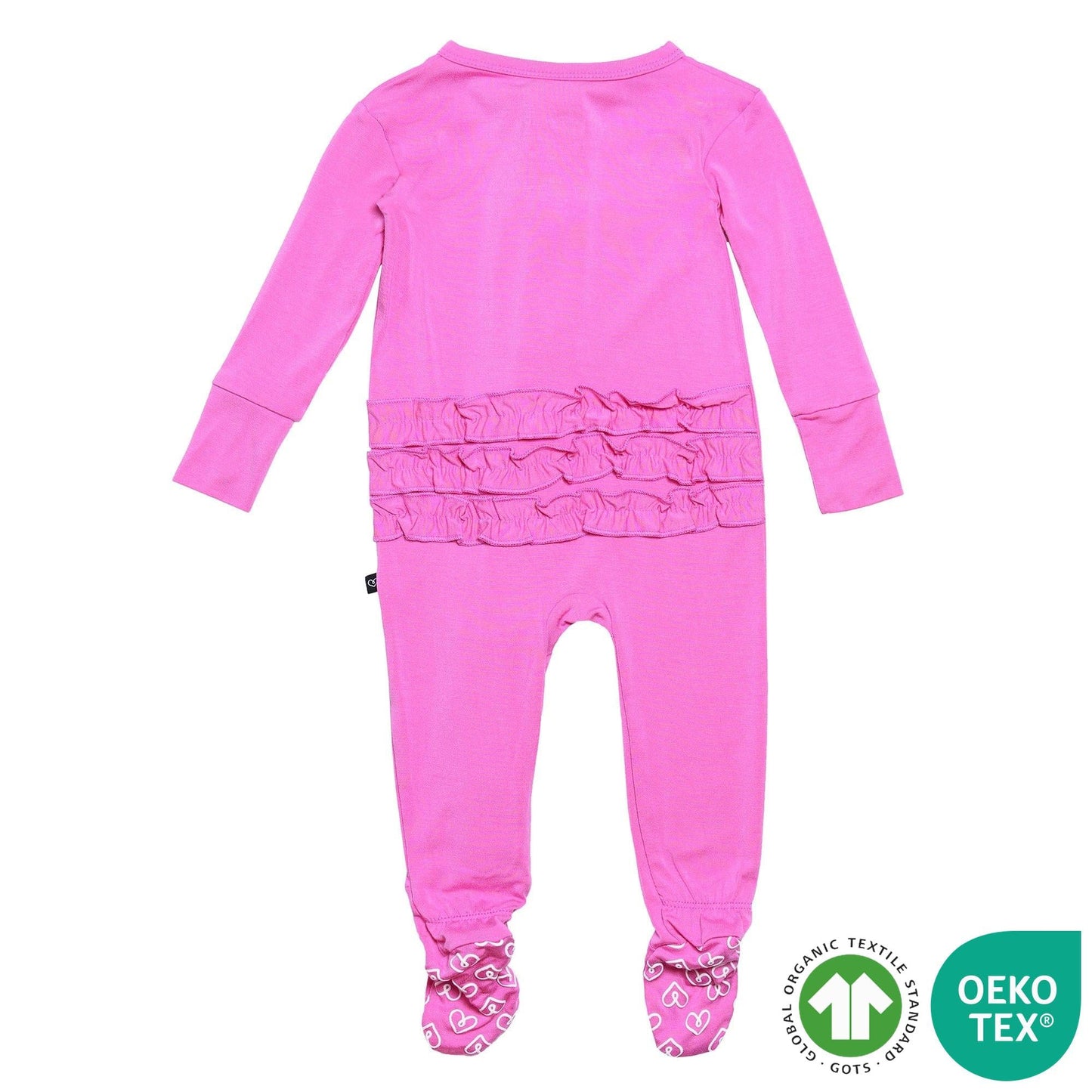 Raspberry Ruffled Footie
