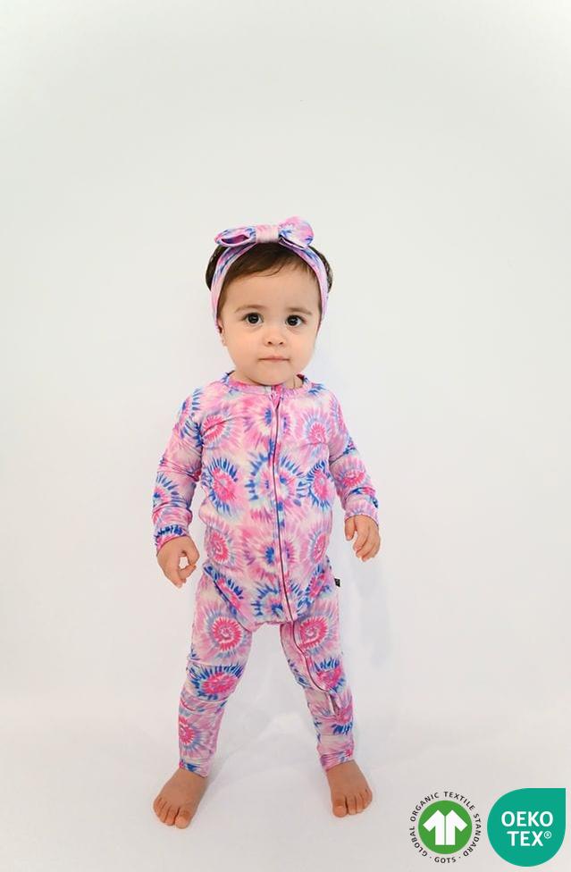 Pink Tie Dye Convertible Romper