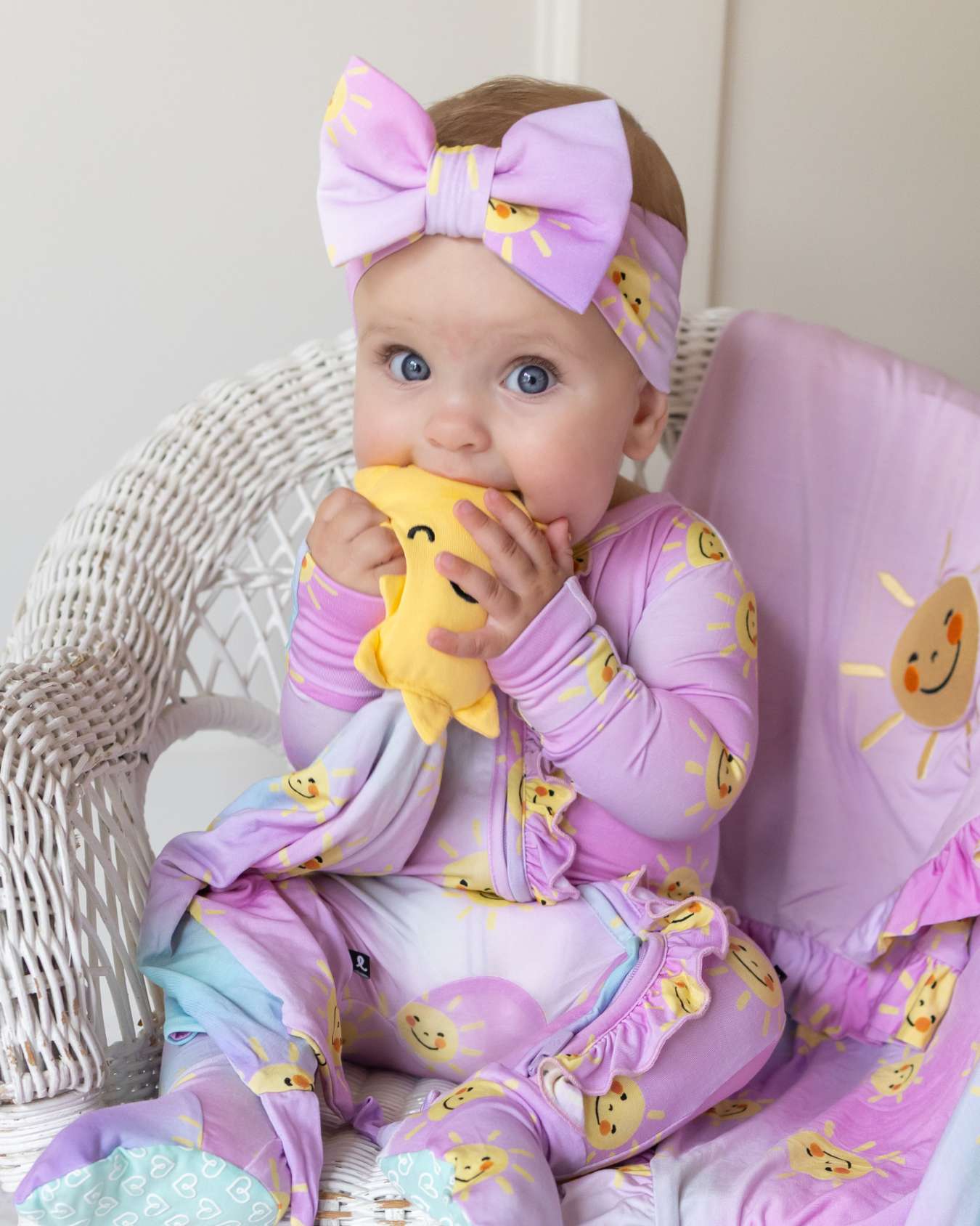 Zoe Ruffled Zippered Footie
