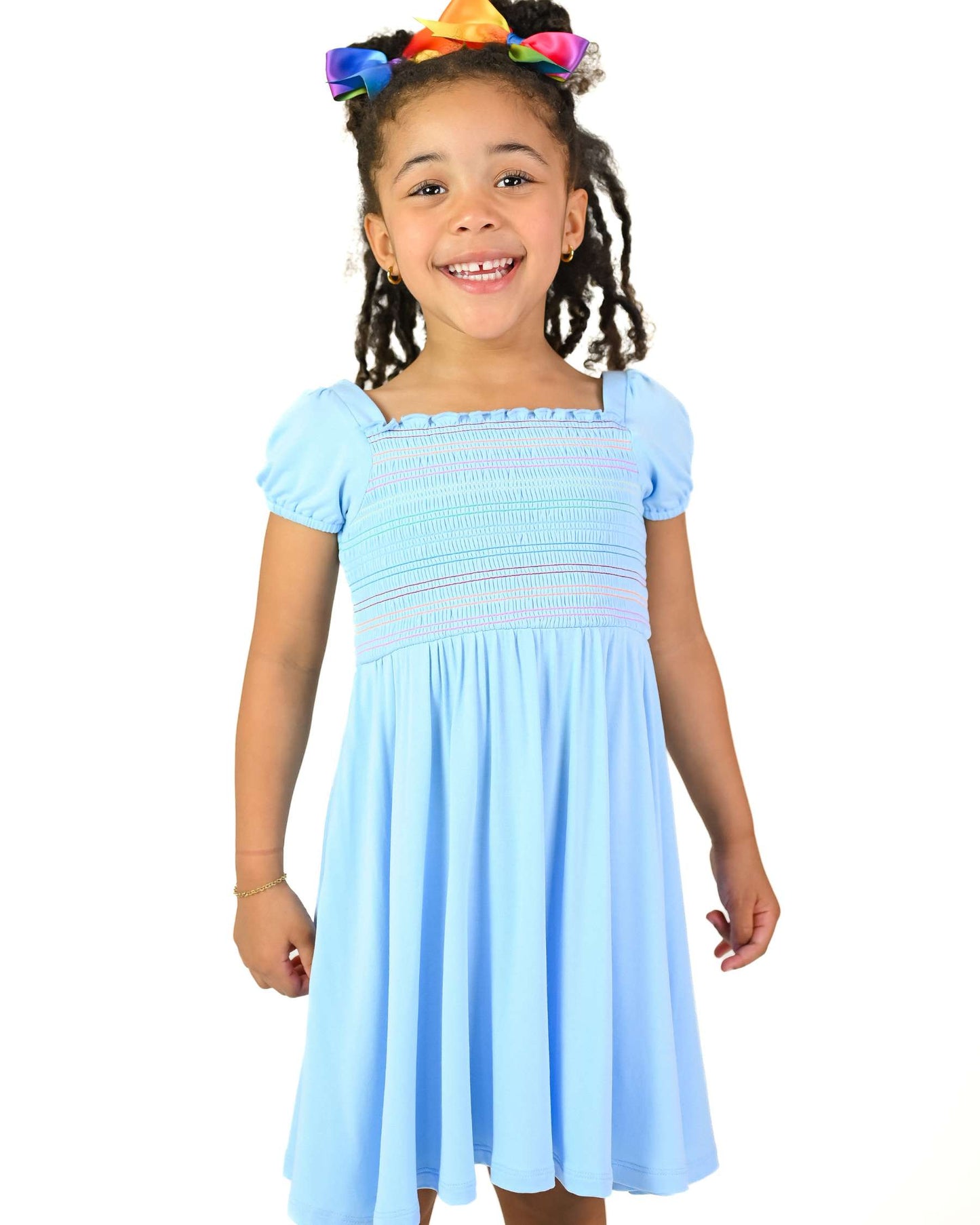 Jenna Smocked Bubble Twirl Dress