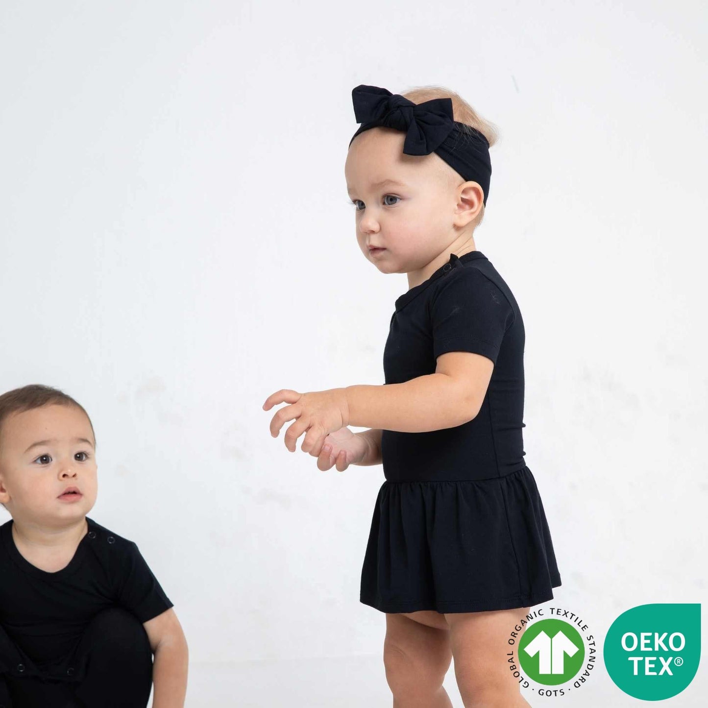 Black Skirted Bodysuit