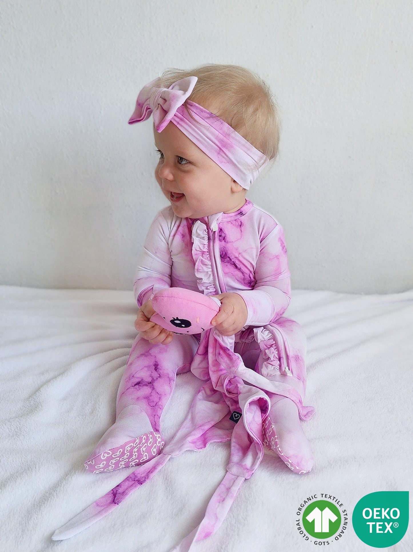 Madi Ruffled Zippered Footie