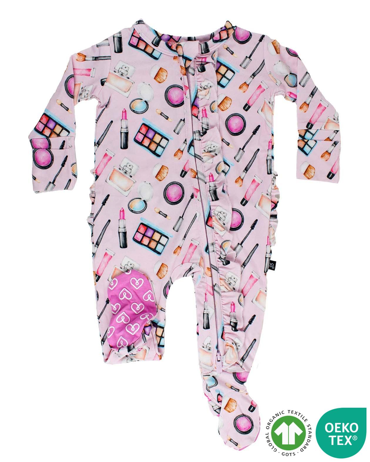 Aurora Ruffled Zippered Footie