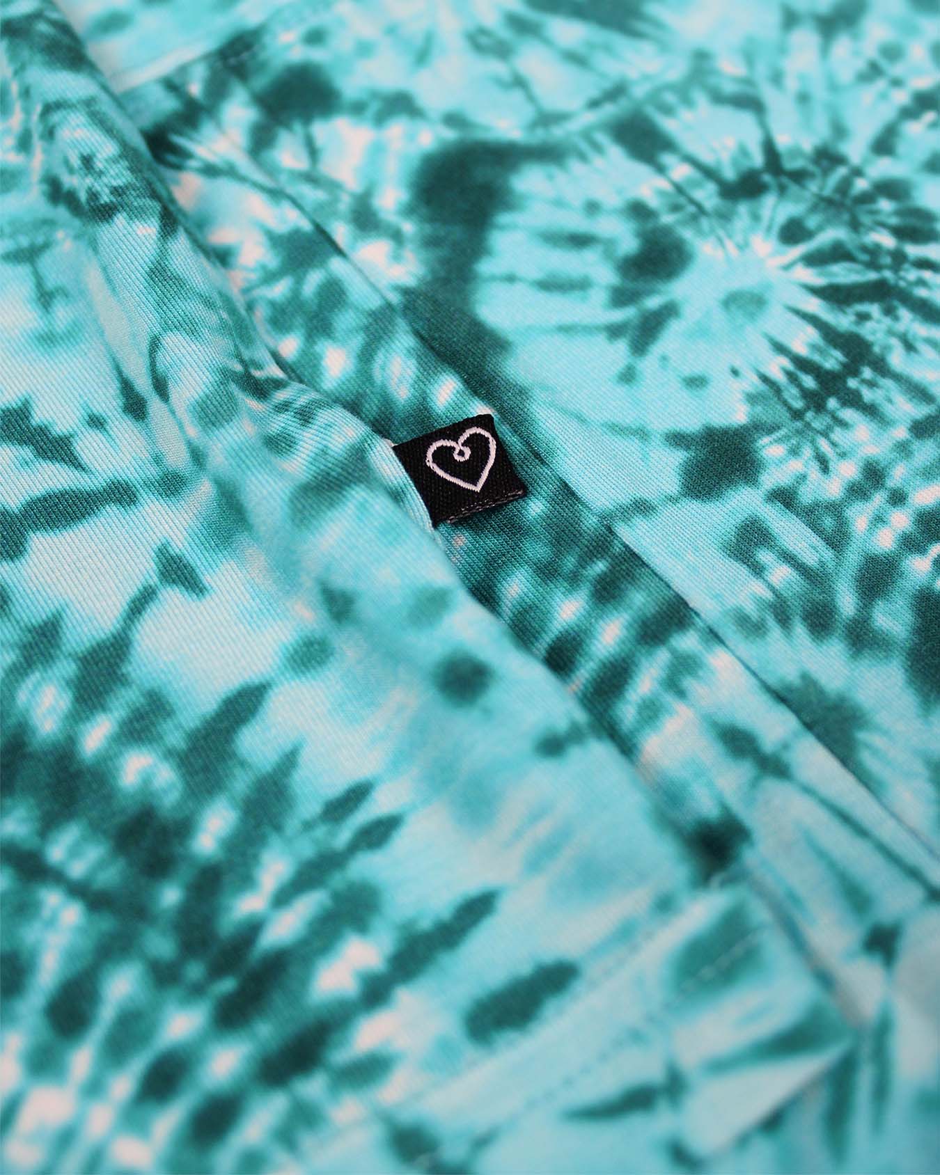 Green Tie Dye PJ Shorts Set