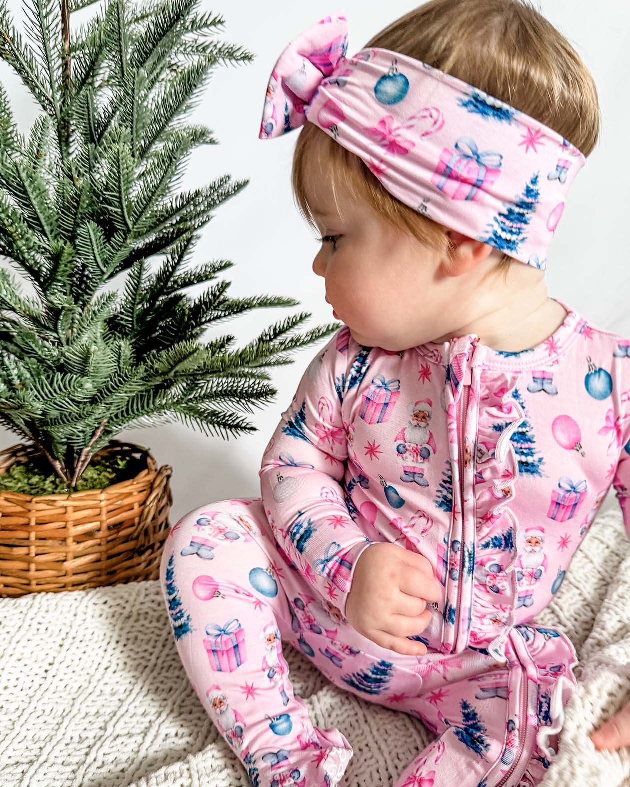 Carol Ruffled Zippered Footie
