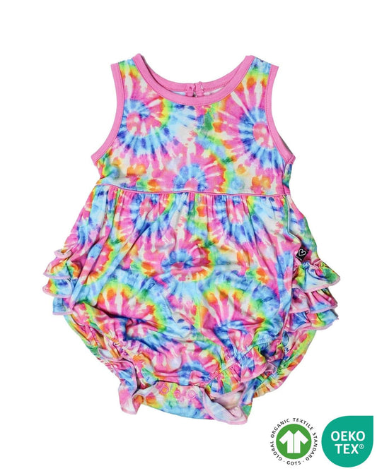 Rainbow Tie Dye Bubble Romper