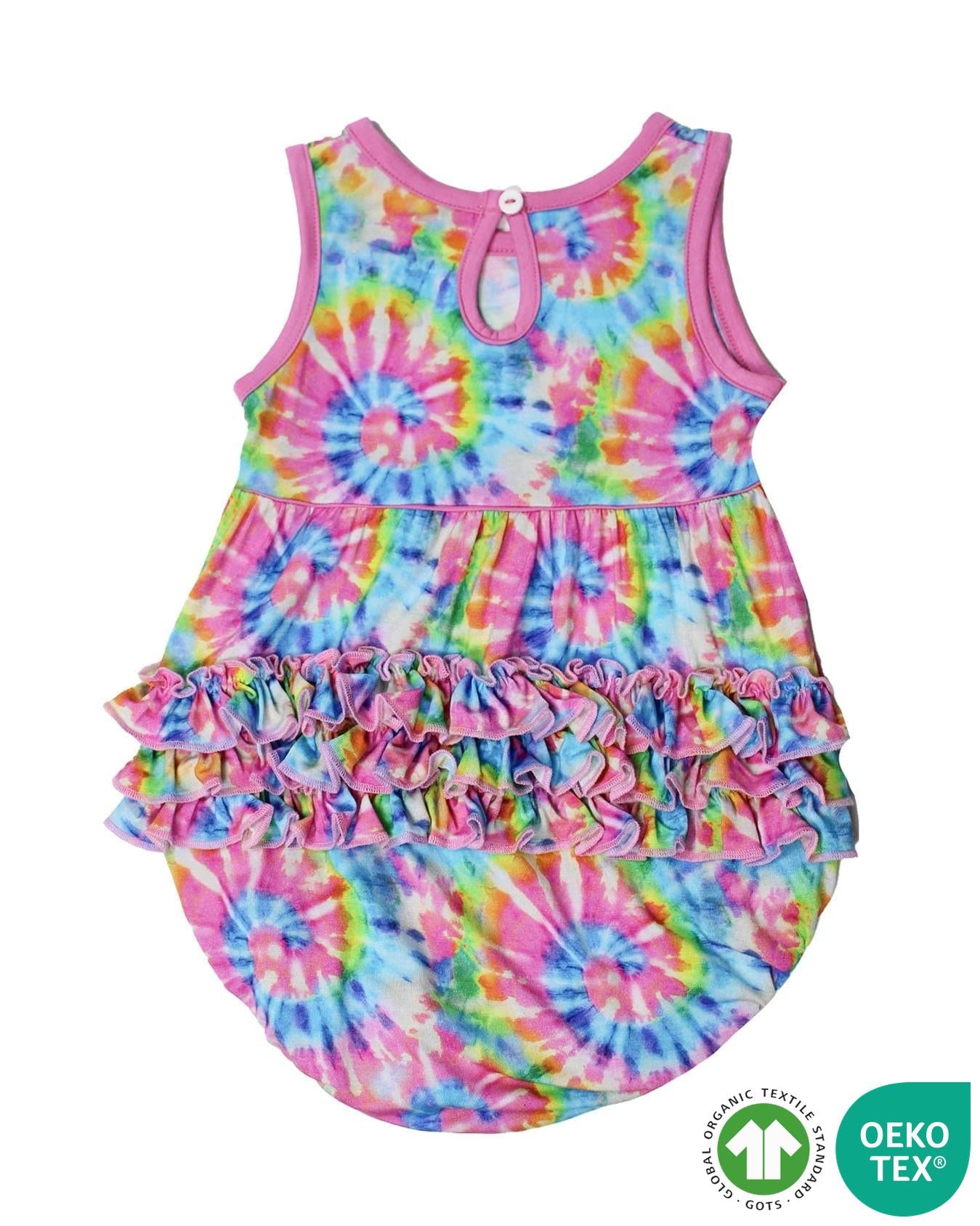 Rainbow Tie Dye Bubble Romper