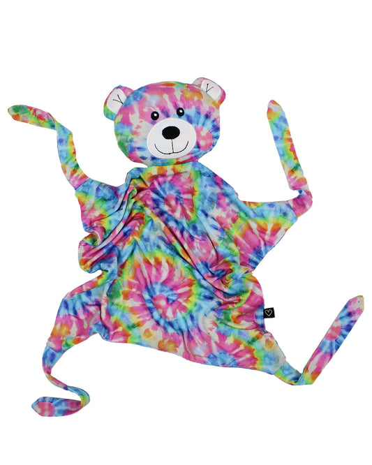 Rainbow Tie Dye Bear Plush Lovey
