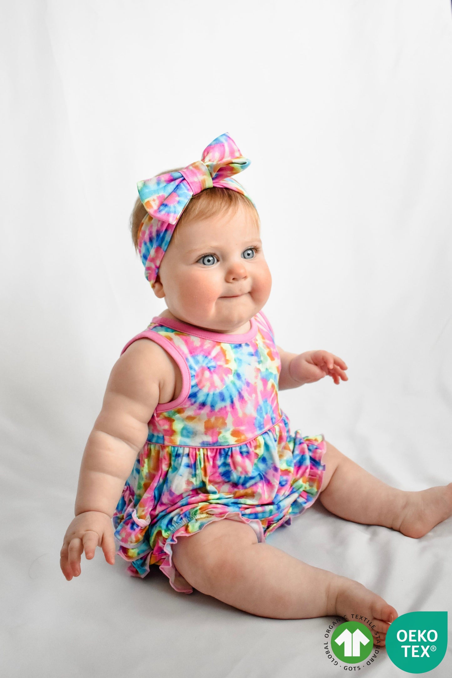 Rainbow Tie Dye Bubble Romper