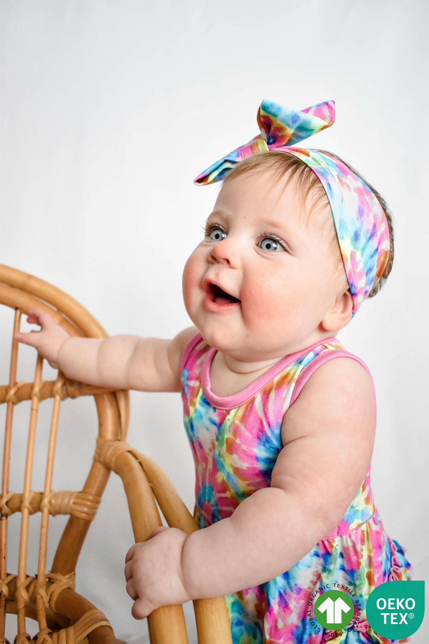 Rainbow Tie Dye Bubble Romper