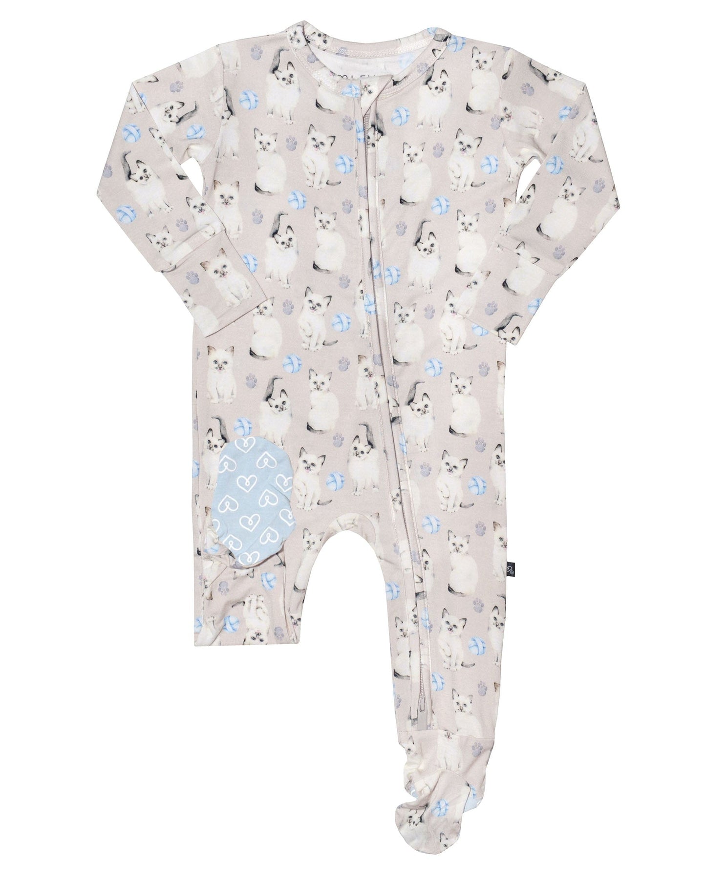 Cats Zippered Footie