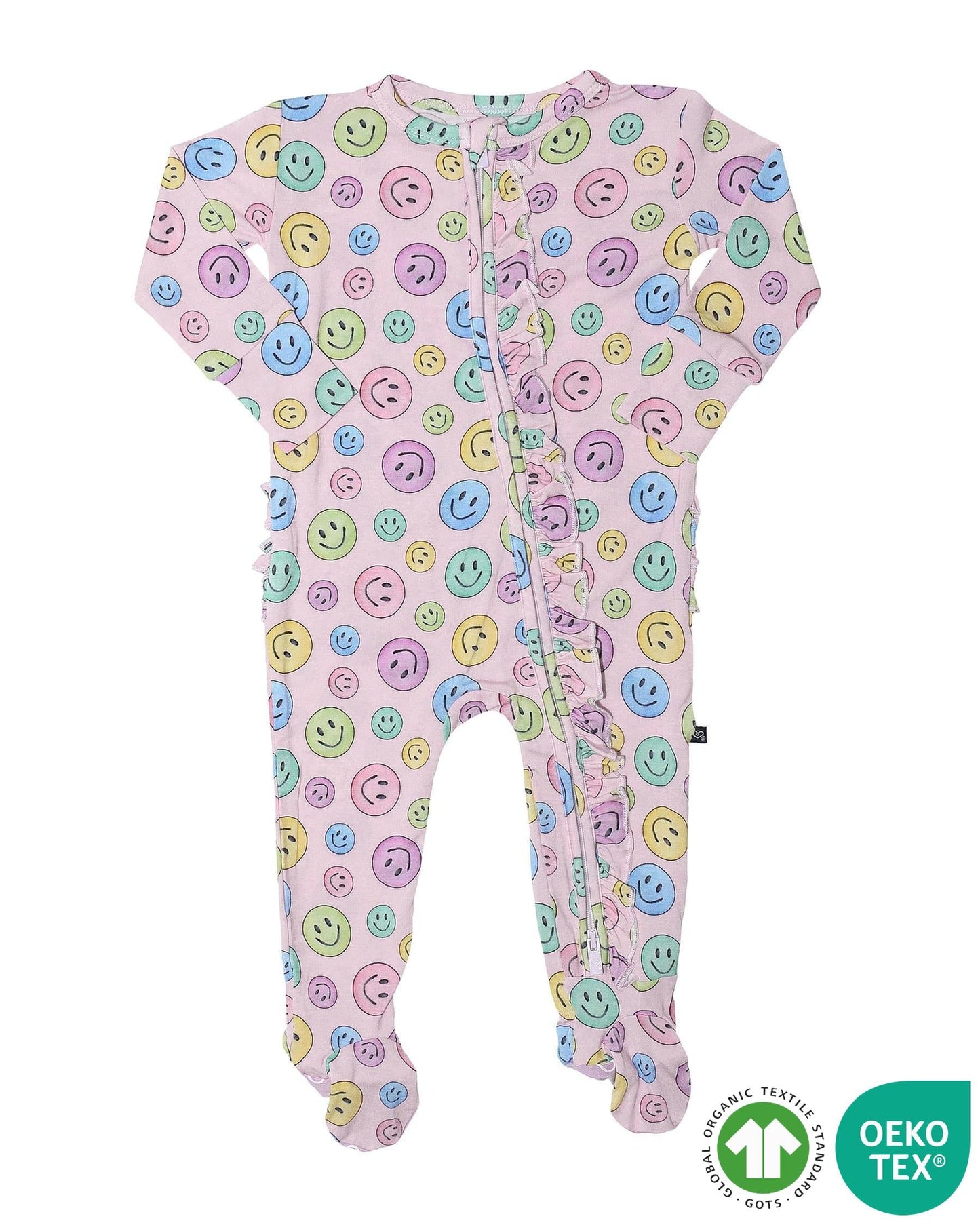 Dalia Ruffled Zippered Footie