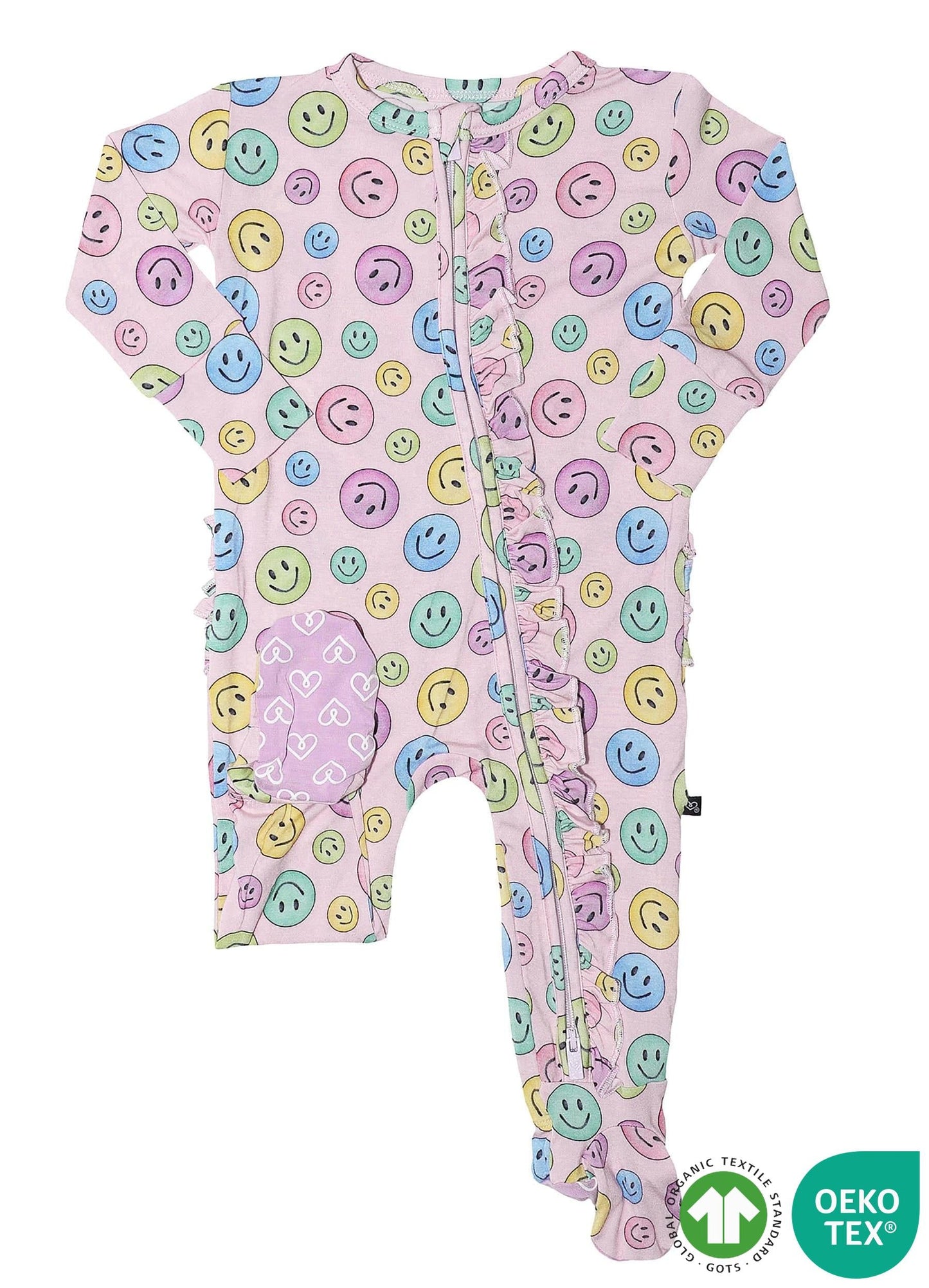 Dalia Ruffled Zippered Footie