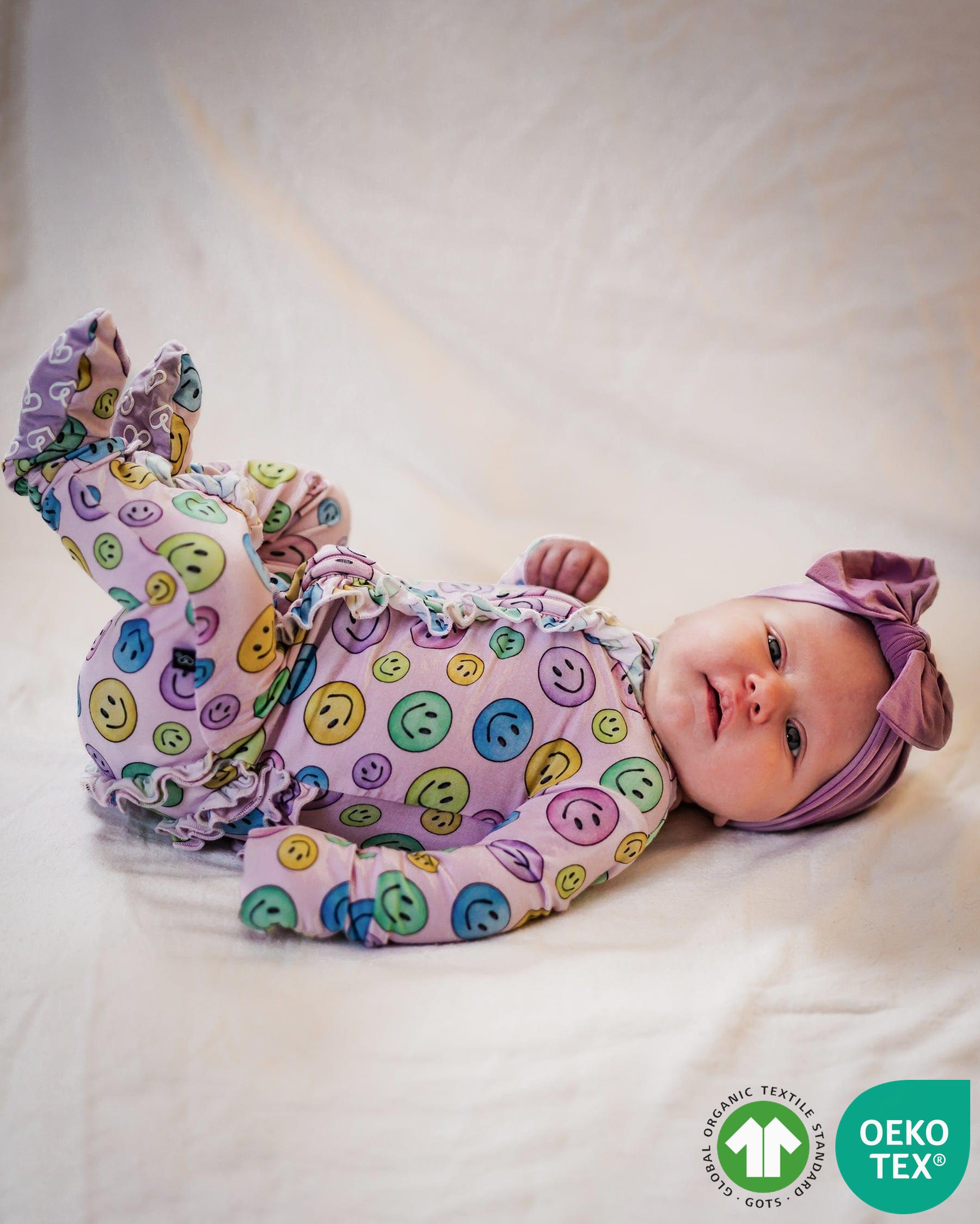 Lev Baby Ruffled Zippered Footie
