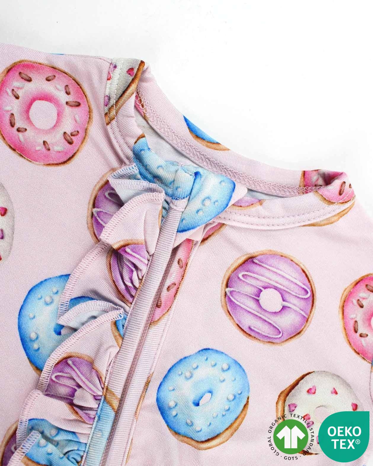Della Ruffled Zippered Footie