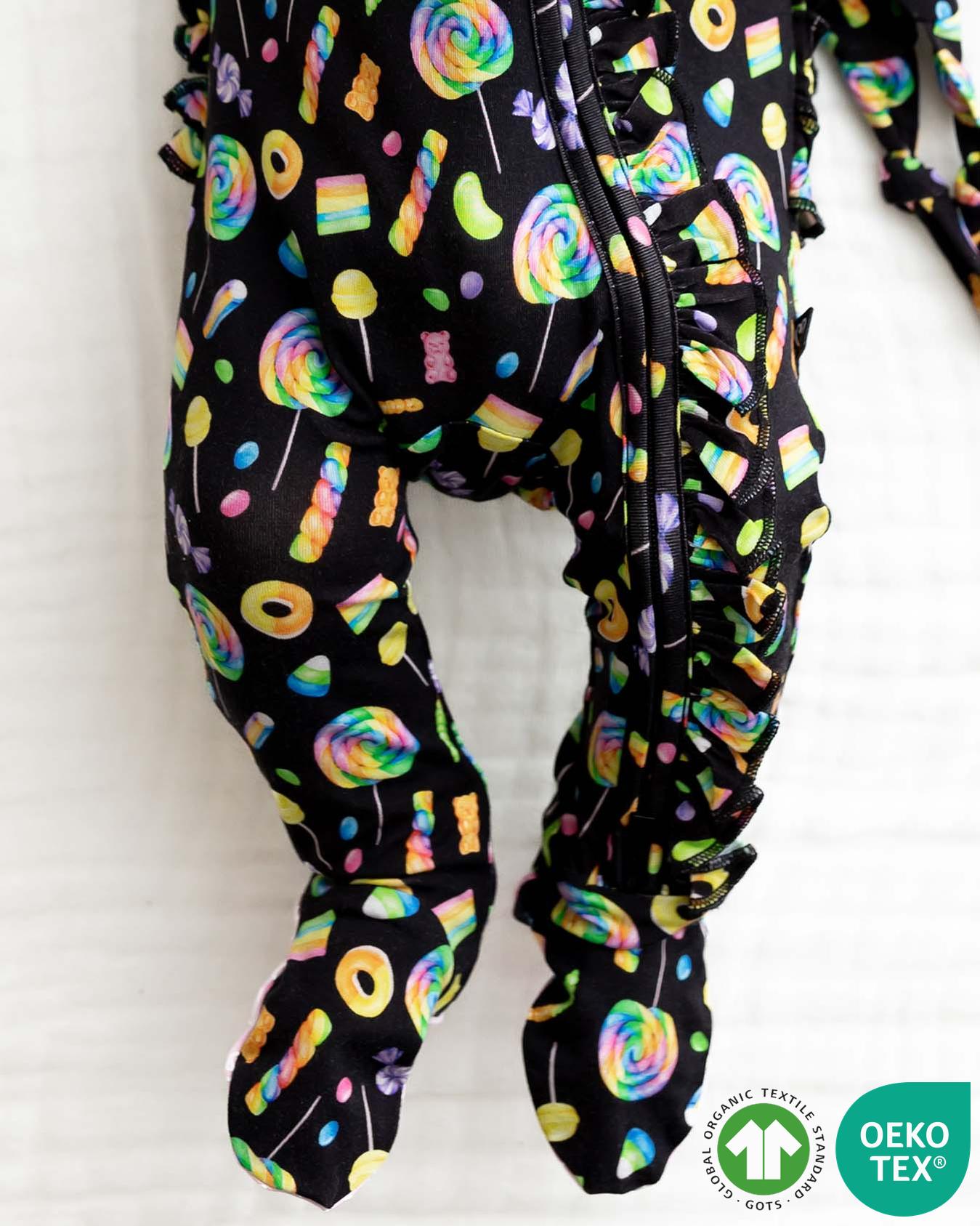 Ella Ruffled Zippered Footie