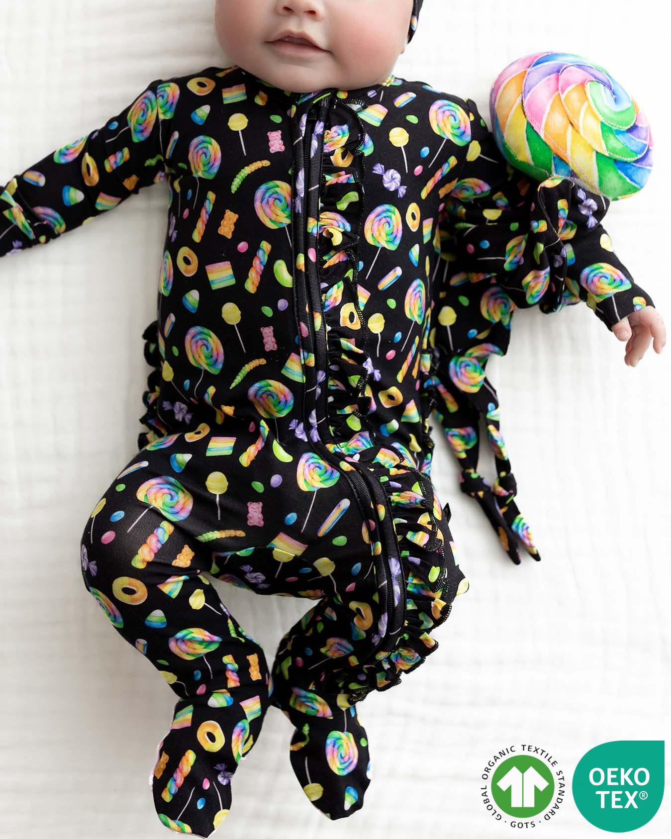 Ella Ruffled Zippered Footie