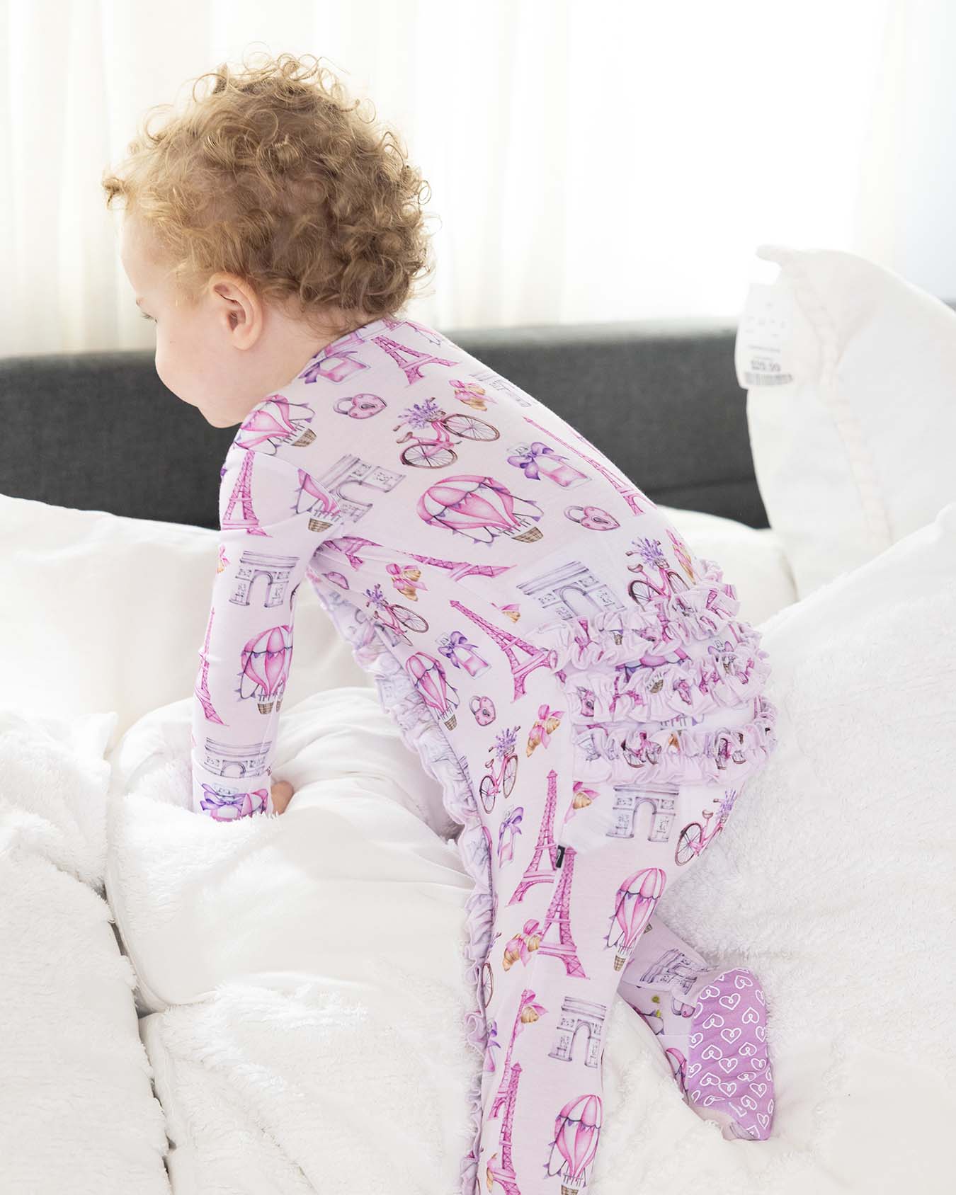 Emilia Ruffled Zippered Footie