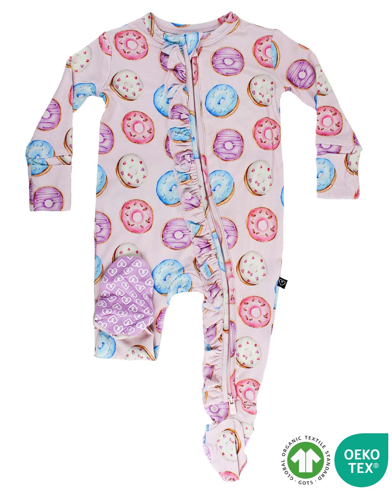 Della Ruffled Zippered Footie