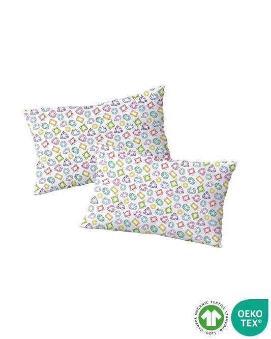 Sustainable Bamboo Rainbow Gems Pillowcases: Set of 2