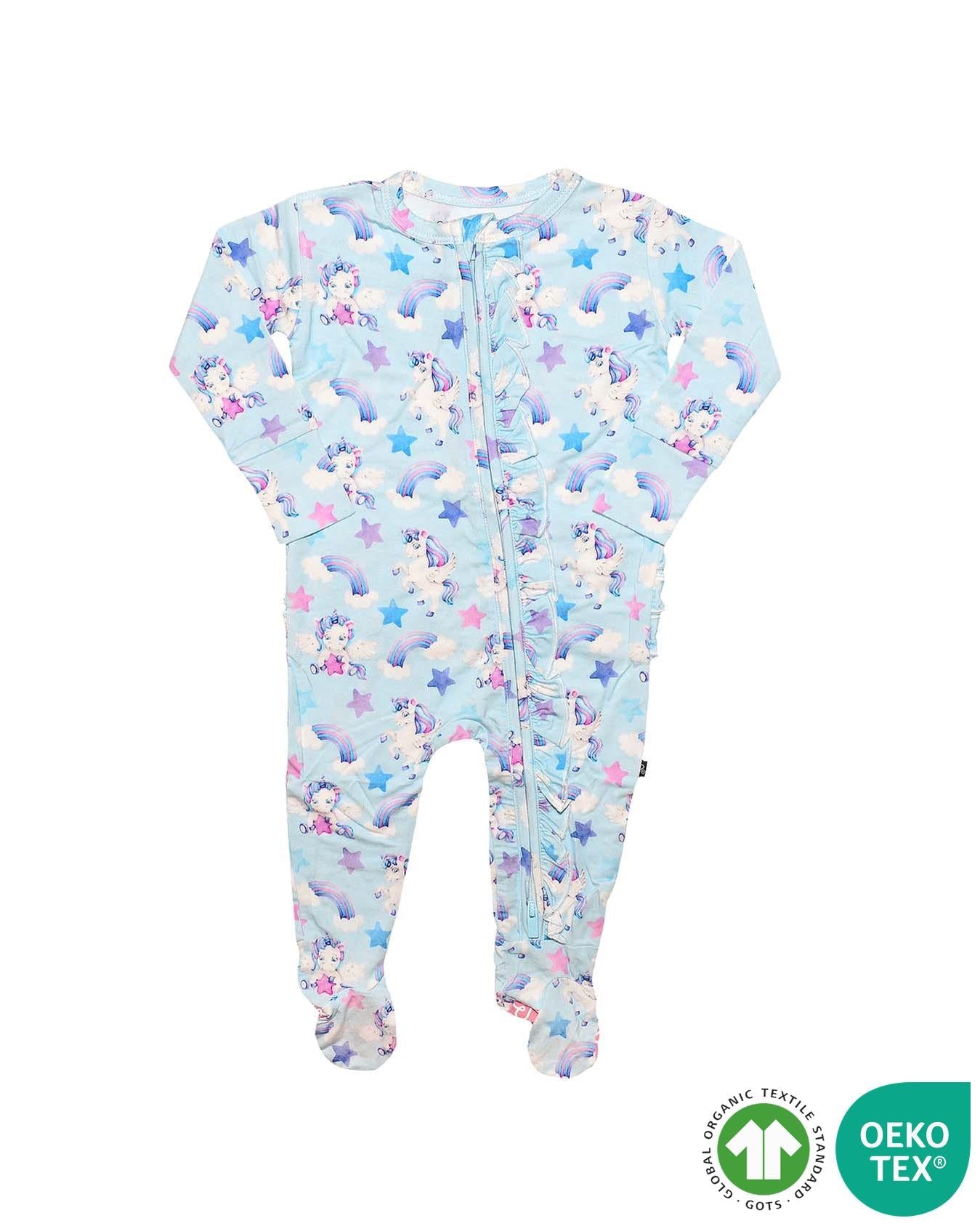 Hannah Ruffled Zippered Footie