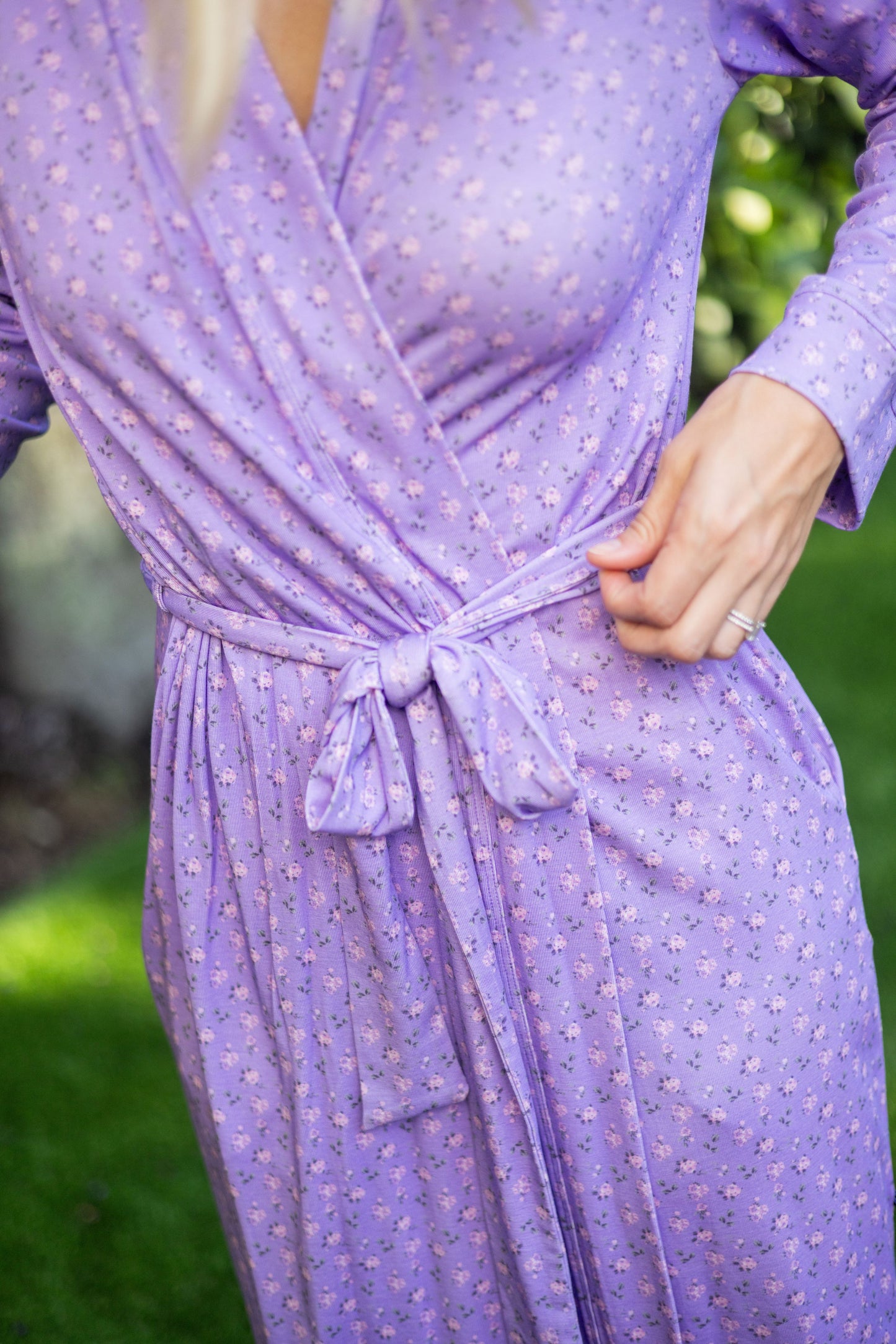 Lila Pointelle Mama Robe
