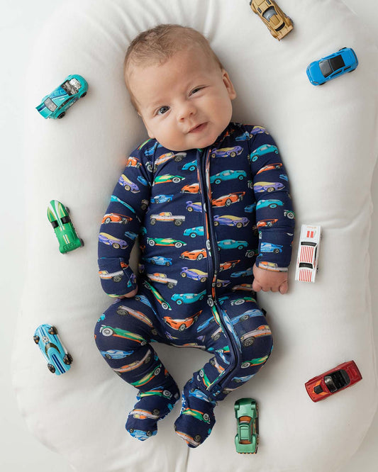 Jackson Cars Zippered Footie