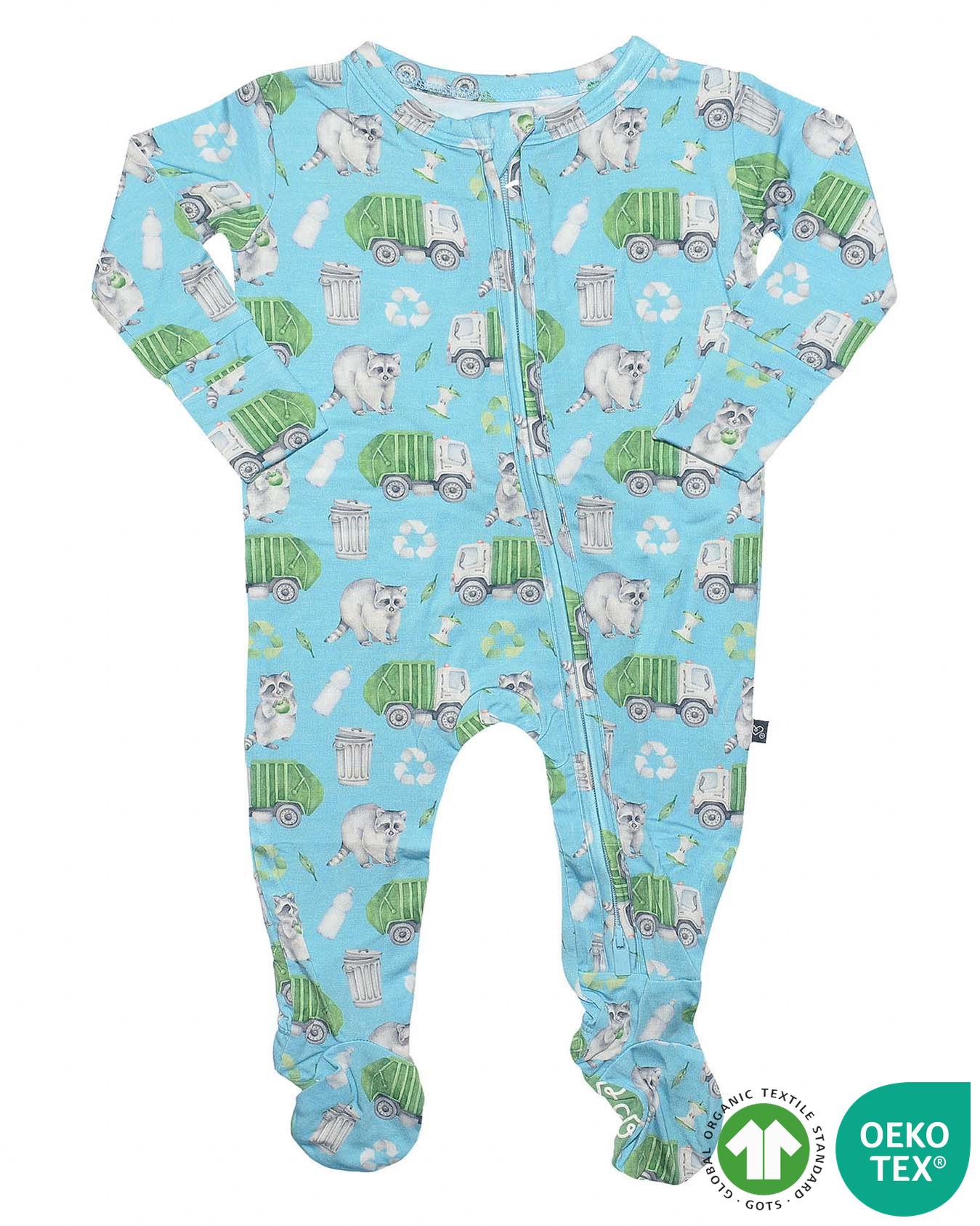 Lev Baby Zippered Footie in Tony Collection