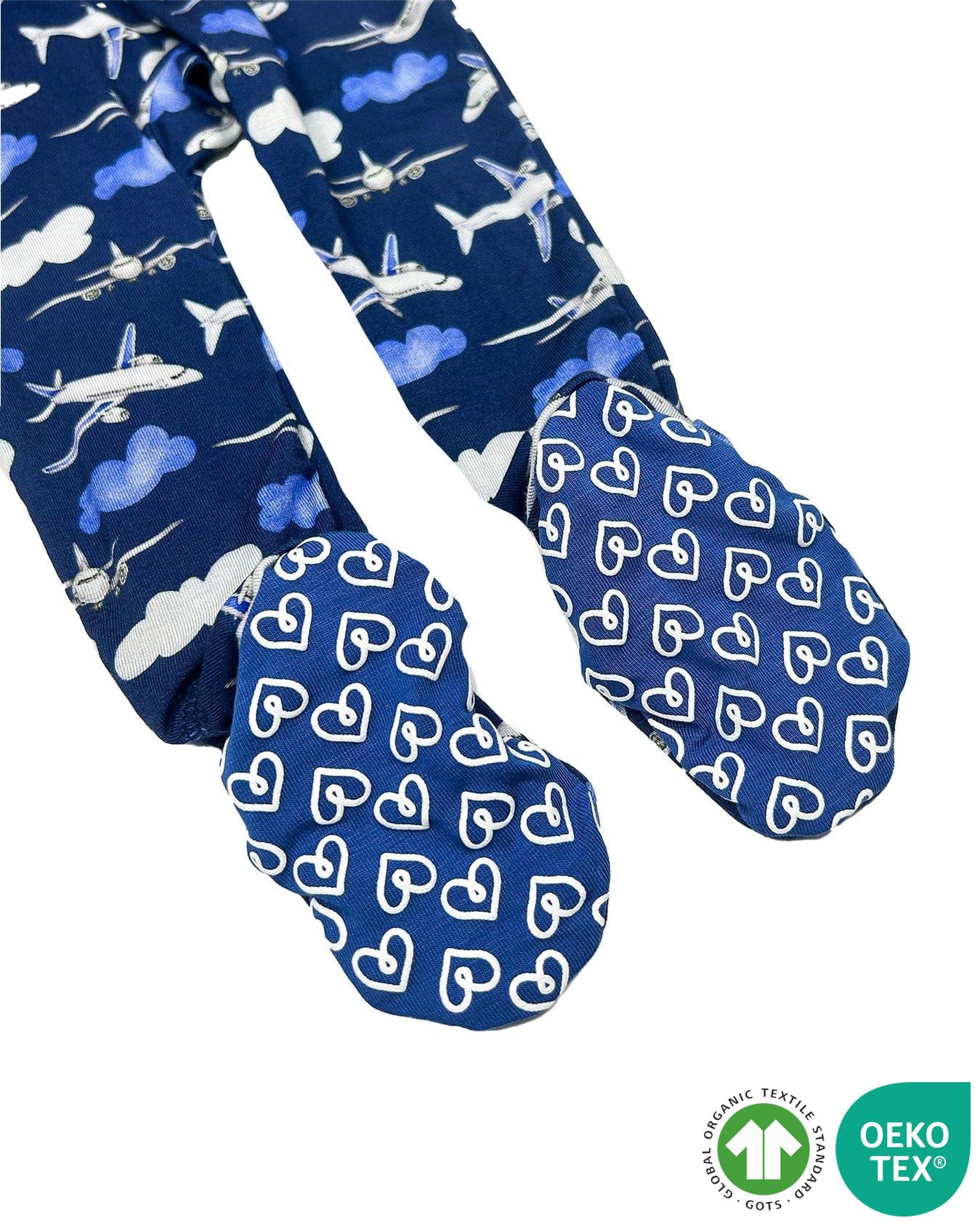 Airplane Zippered Footie