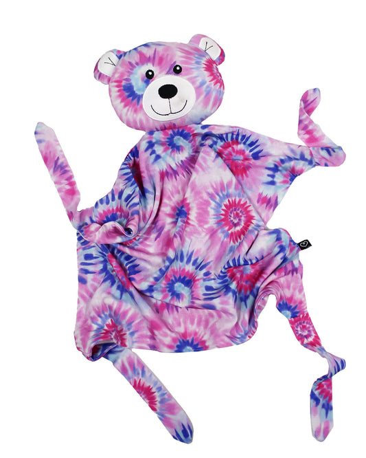Pink Tie Dye Bear Plush Lovey