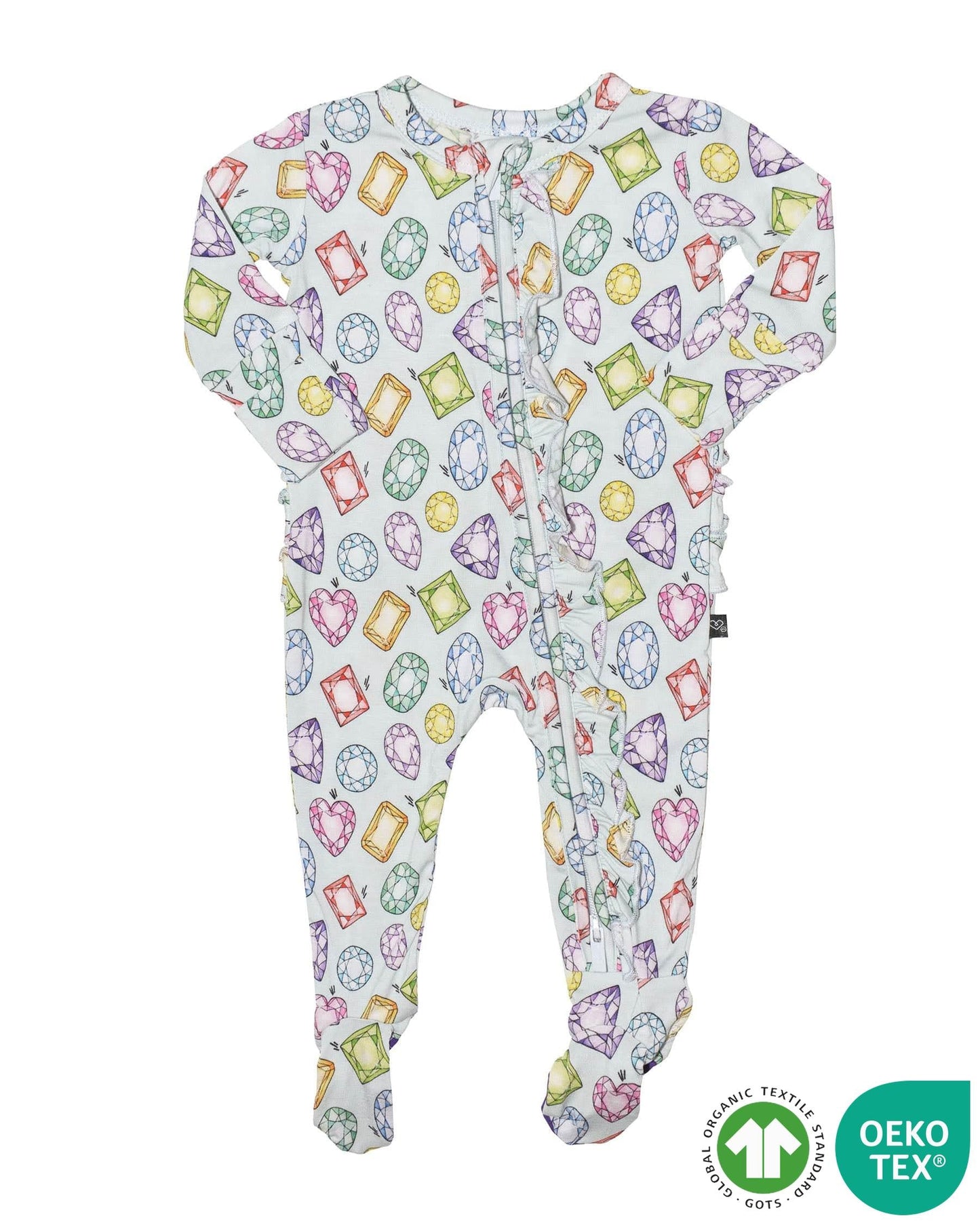 Ruby Ruffled Zippered Footie