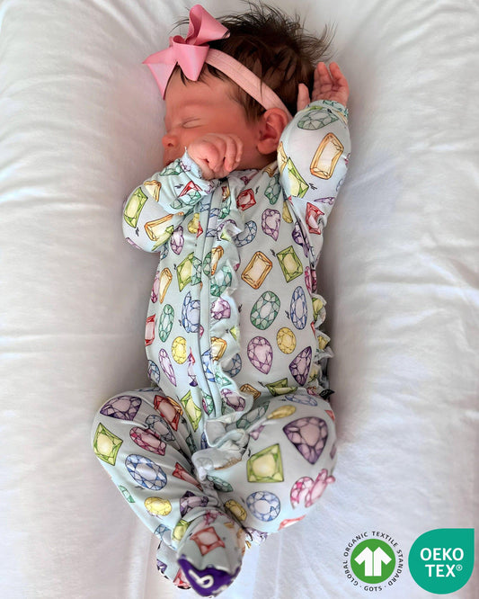 Ruby Ruffled Zippered Footie