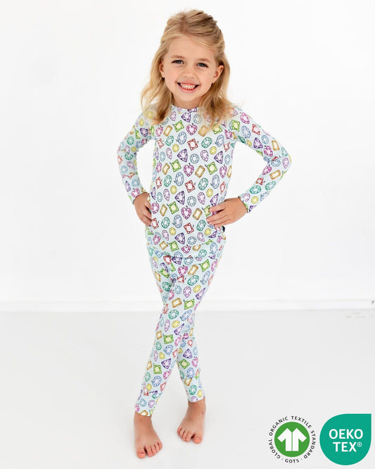 Rainbow Bamboo Gems Pajama Set