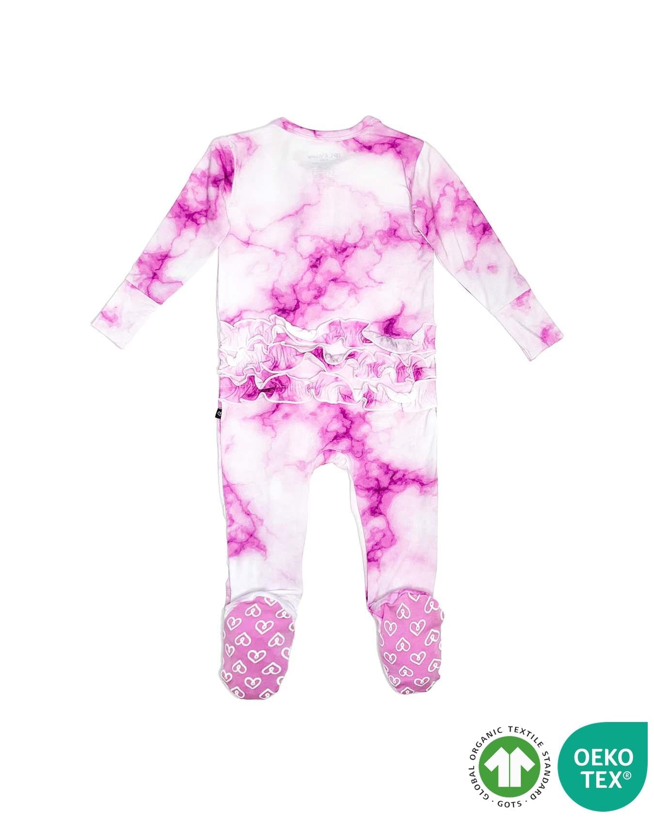 Madi Ruffled Zippered Footie