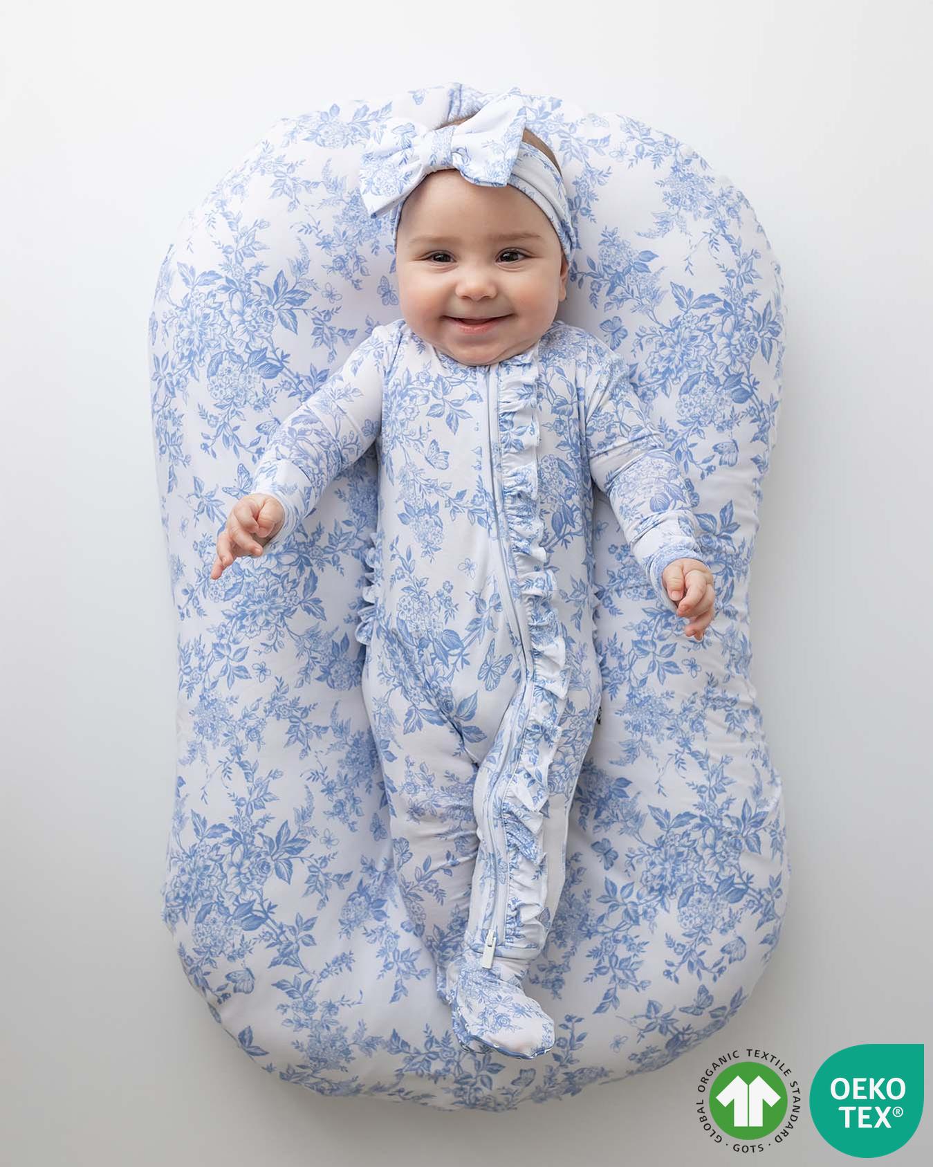 Sarah Ruffled Zippered Footie