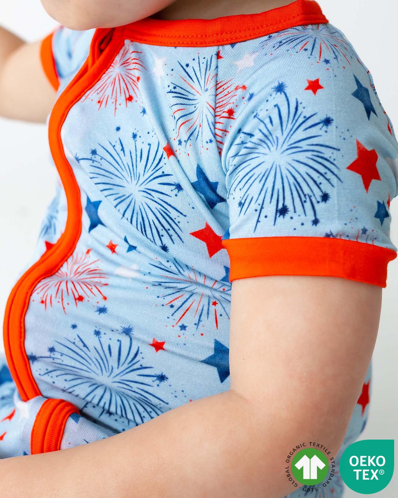 Fireworks Shorts Zippered Romper