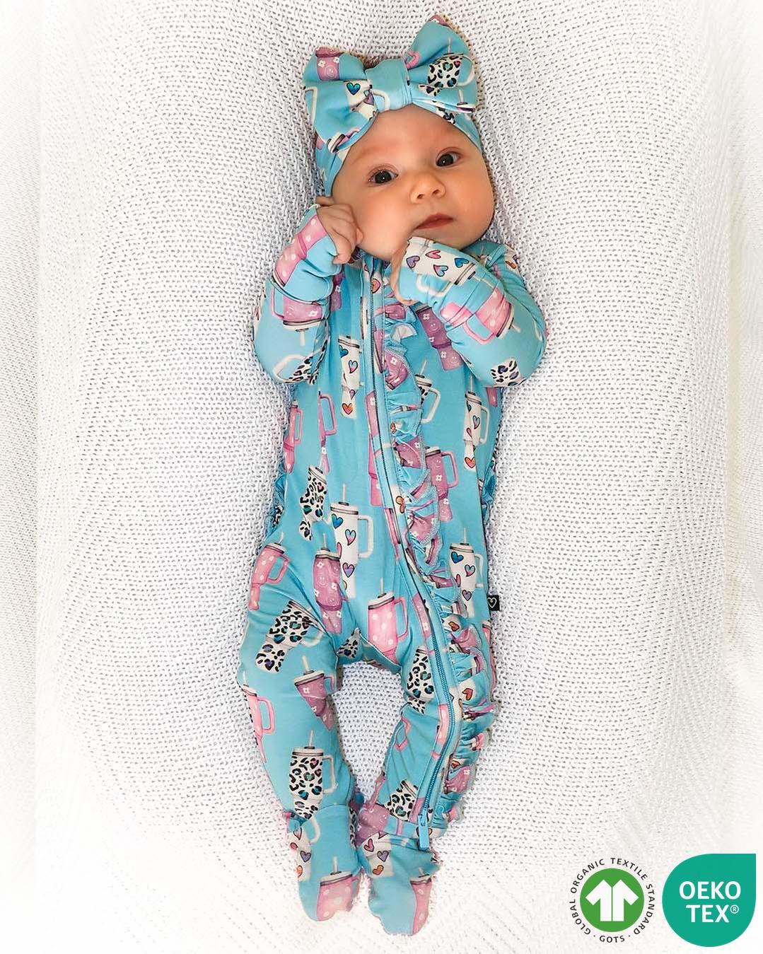 Skyler Ruffled Zippered Footie