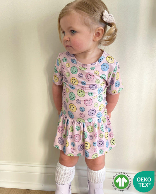 Sustainable Bamboo Smile Skirted Bodysuit