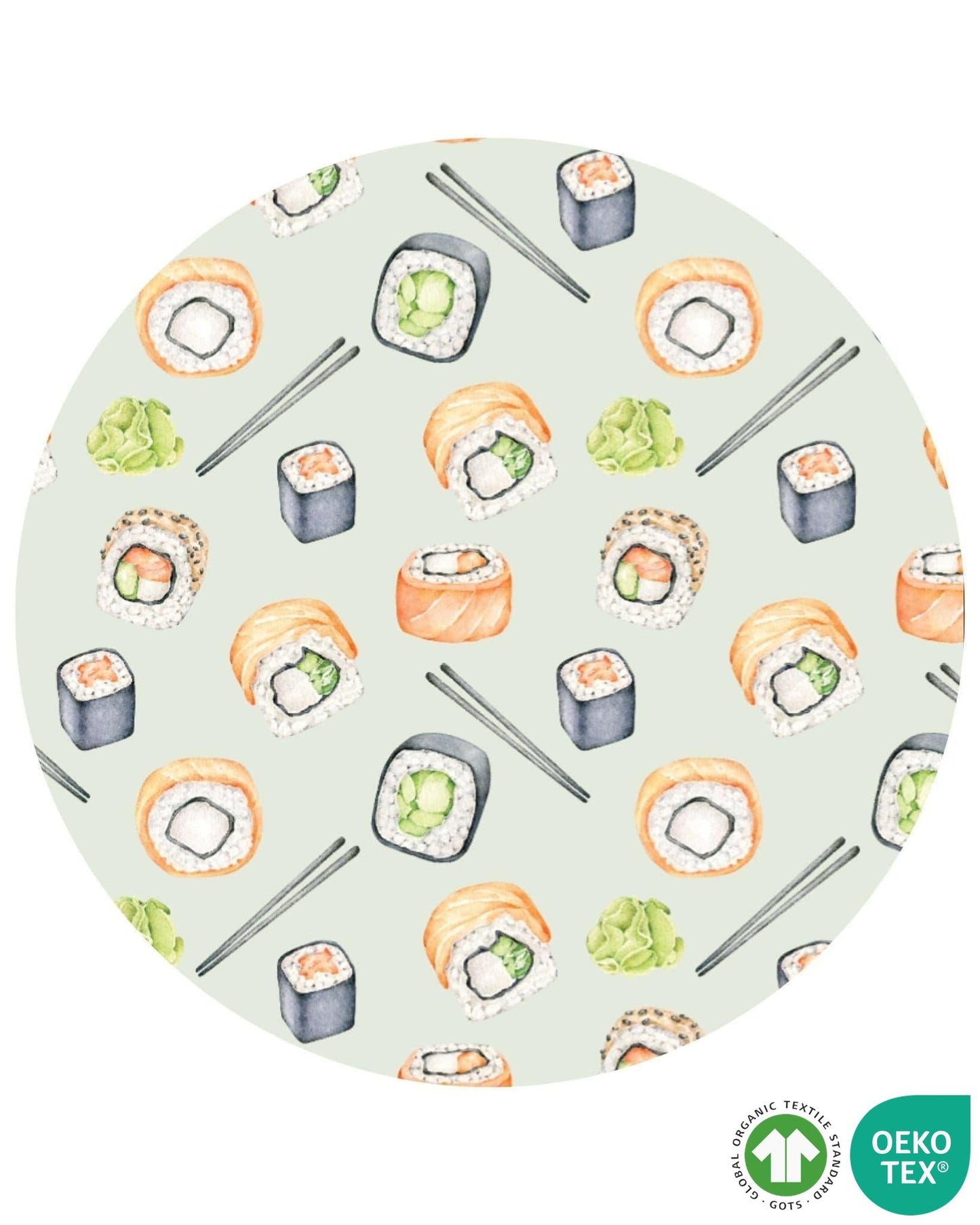 Sage Sushi Zippered Footie