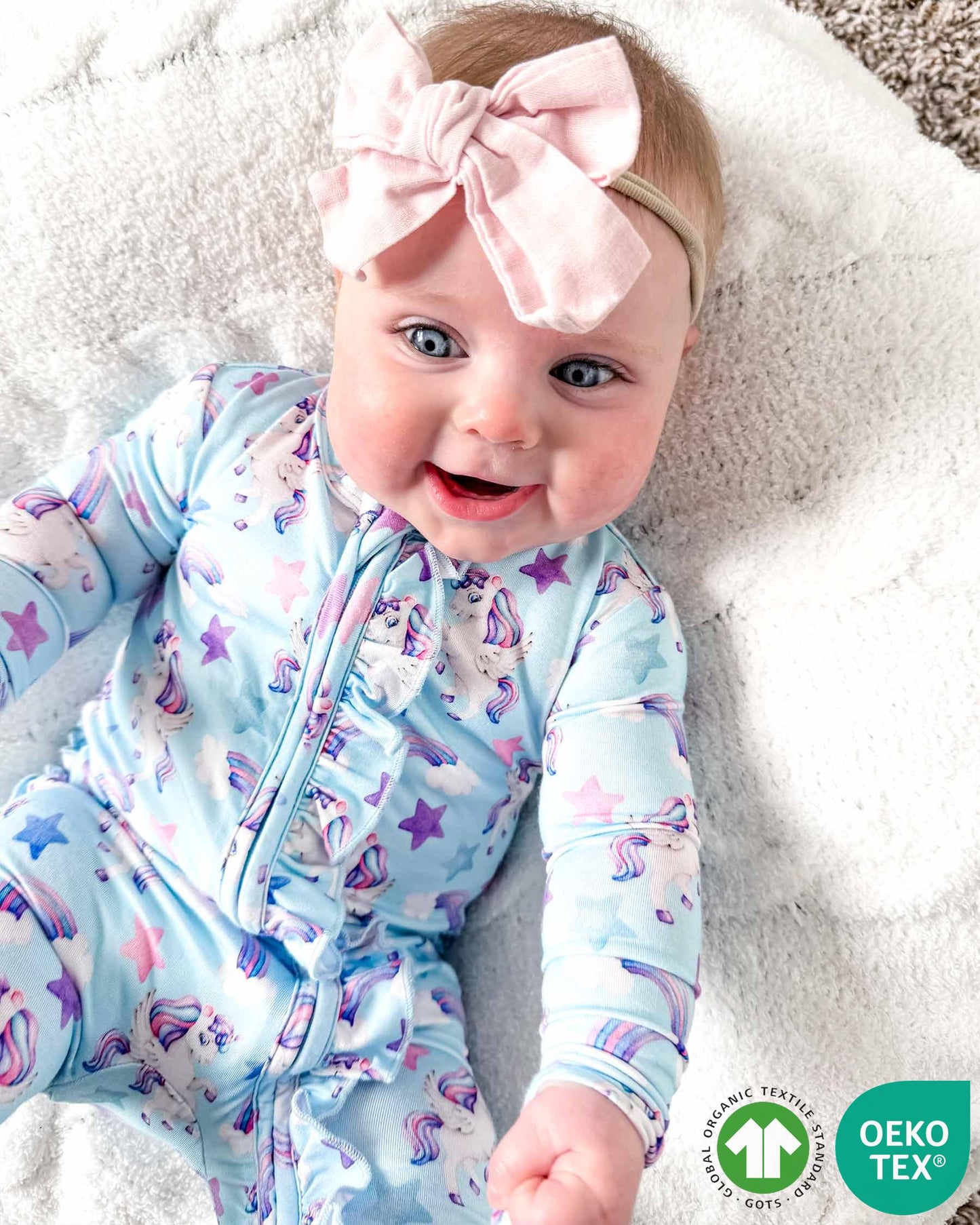 Hannah Ruffled Zippered Footie