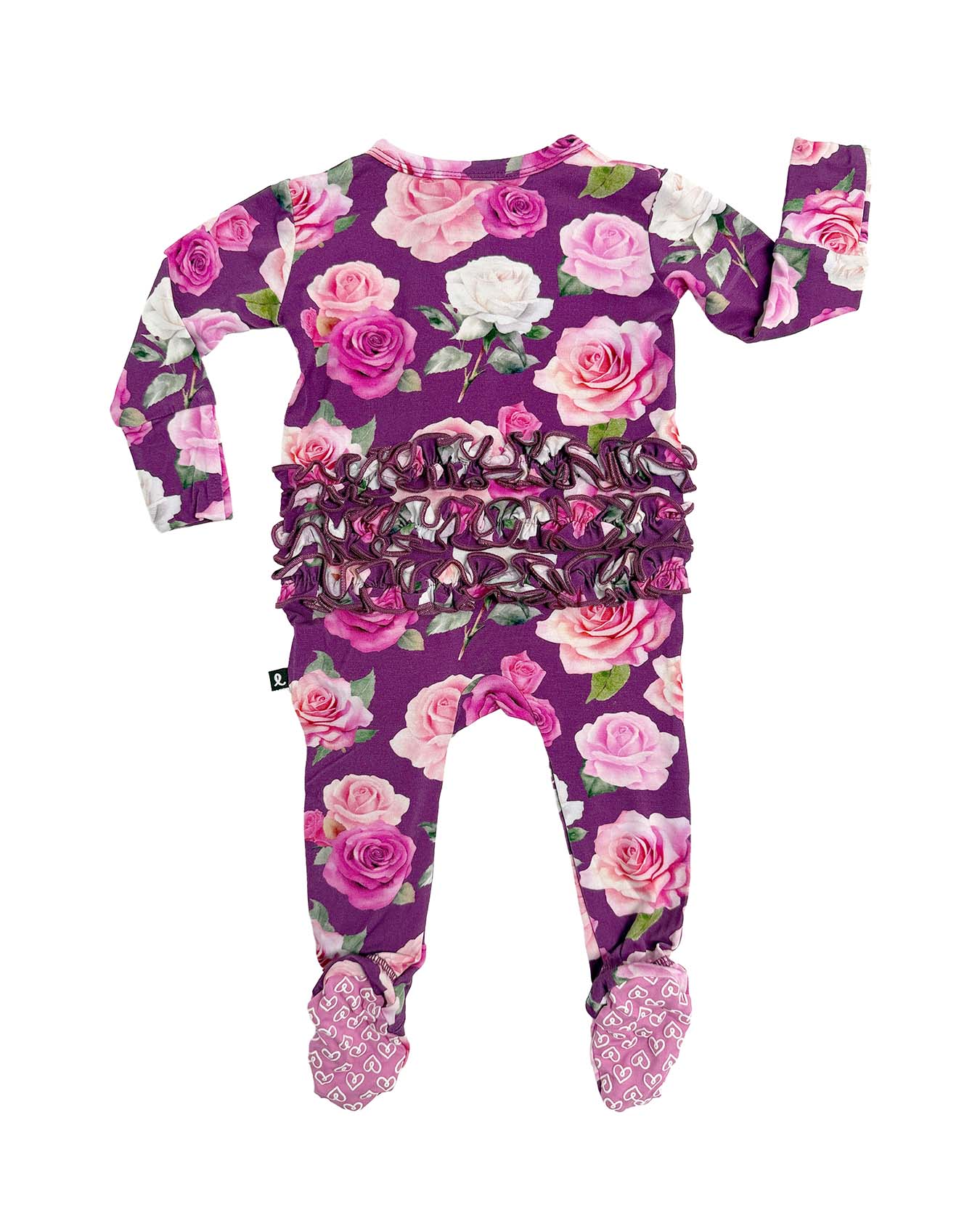 Amara Ruffled Zippered Footie