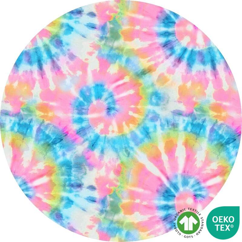 Rainbow Tie Dye Ruffled Footie