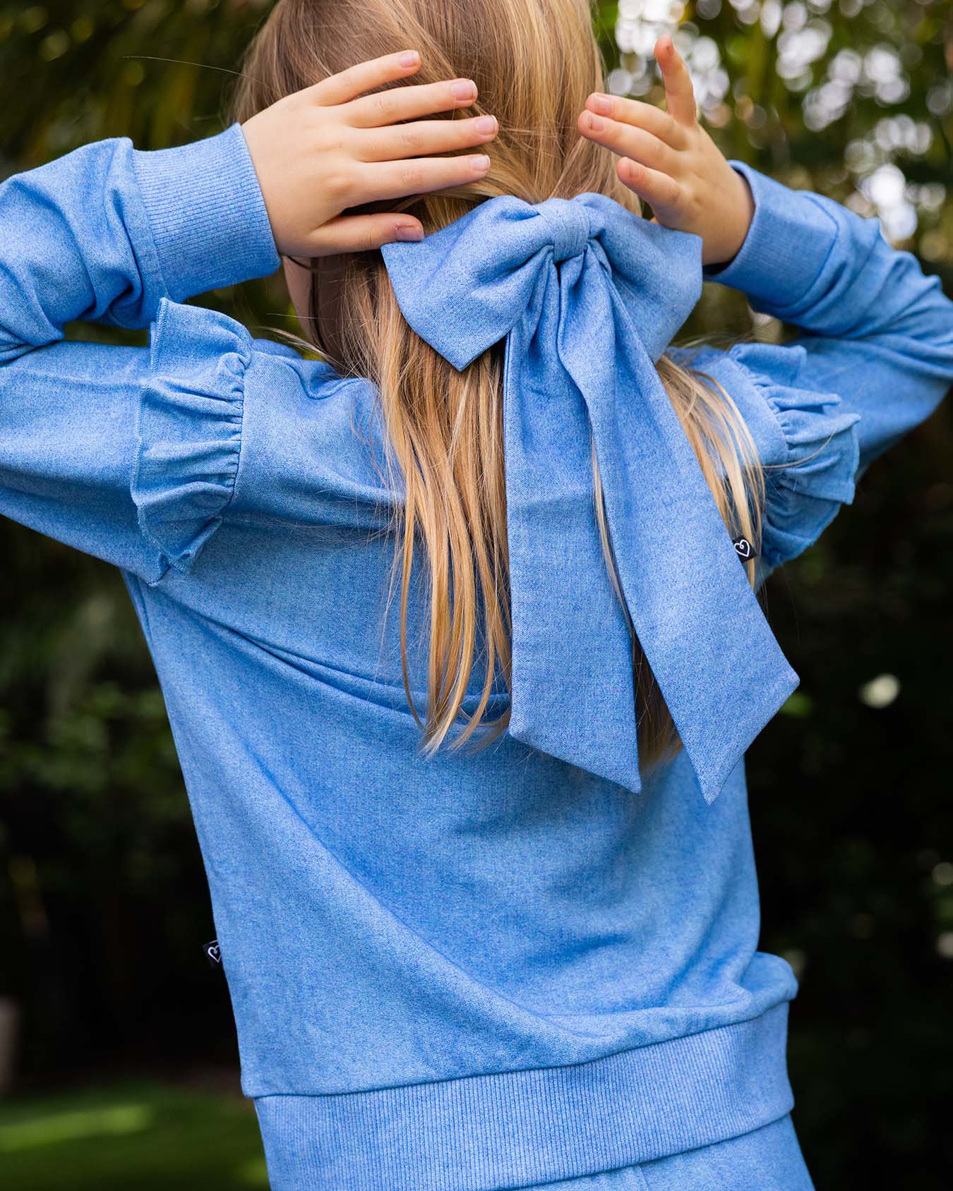 Denim Clip Bow