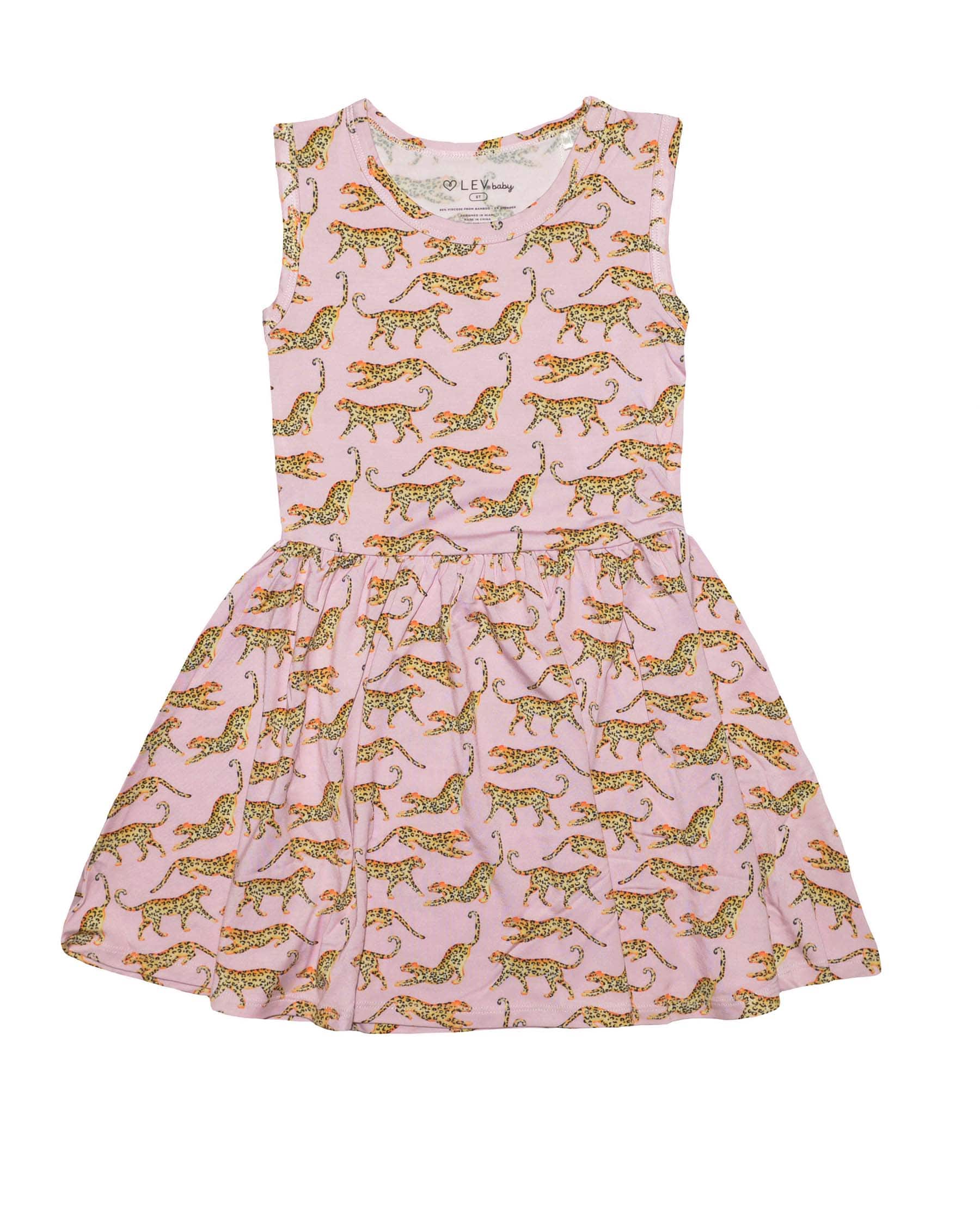 Sustainable Bamboo Cheetah Twirl Dress