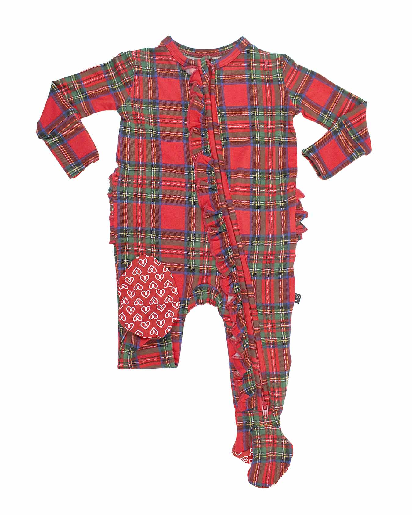 December Ruffled Zippered Footie