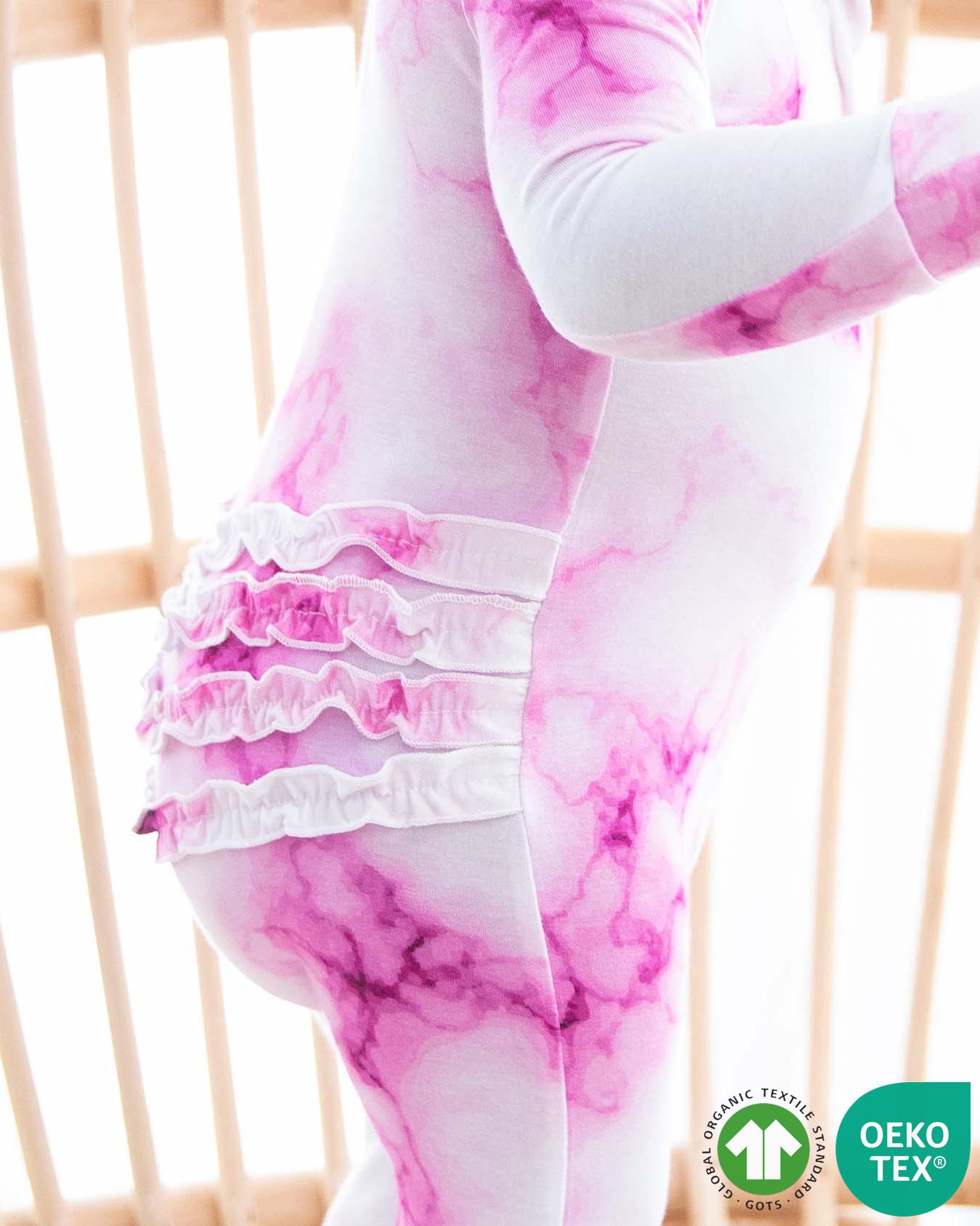 Madi Ruffled Zippered Footie