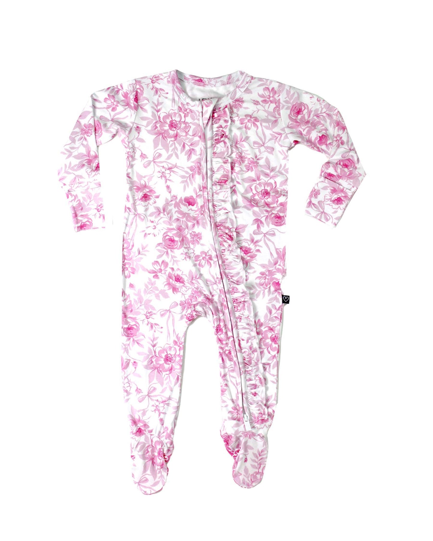 Evelyn Ruffled Zippered Footie