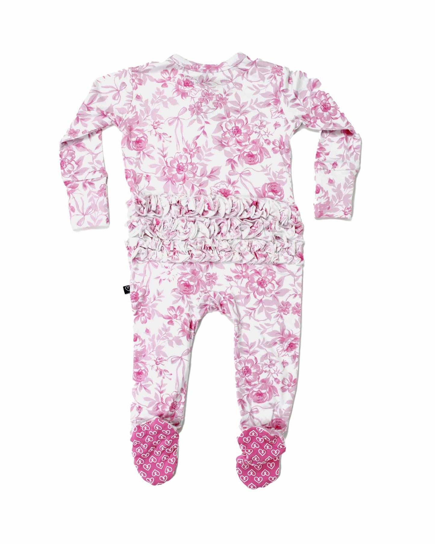 Evelyn Ruffled Zippered Footie