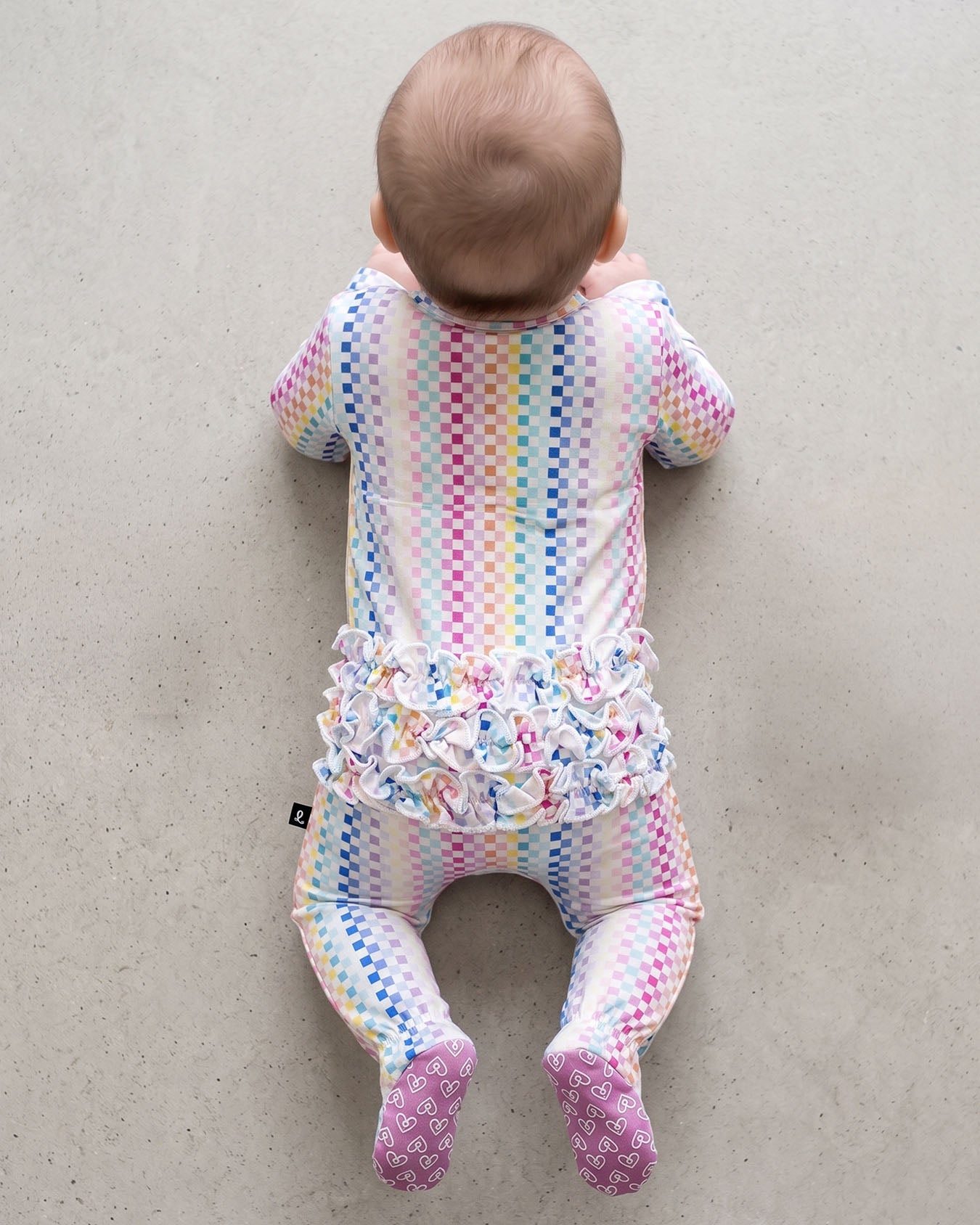 Aria Ruffled Zippered Footie